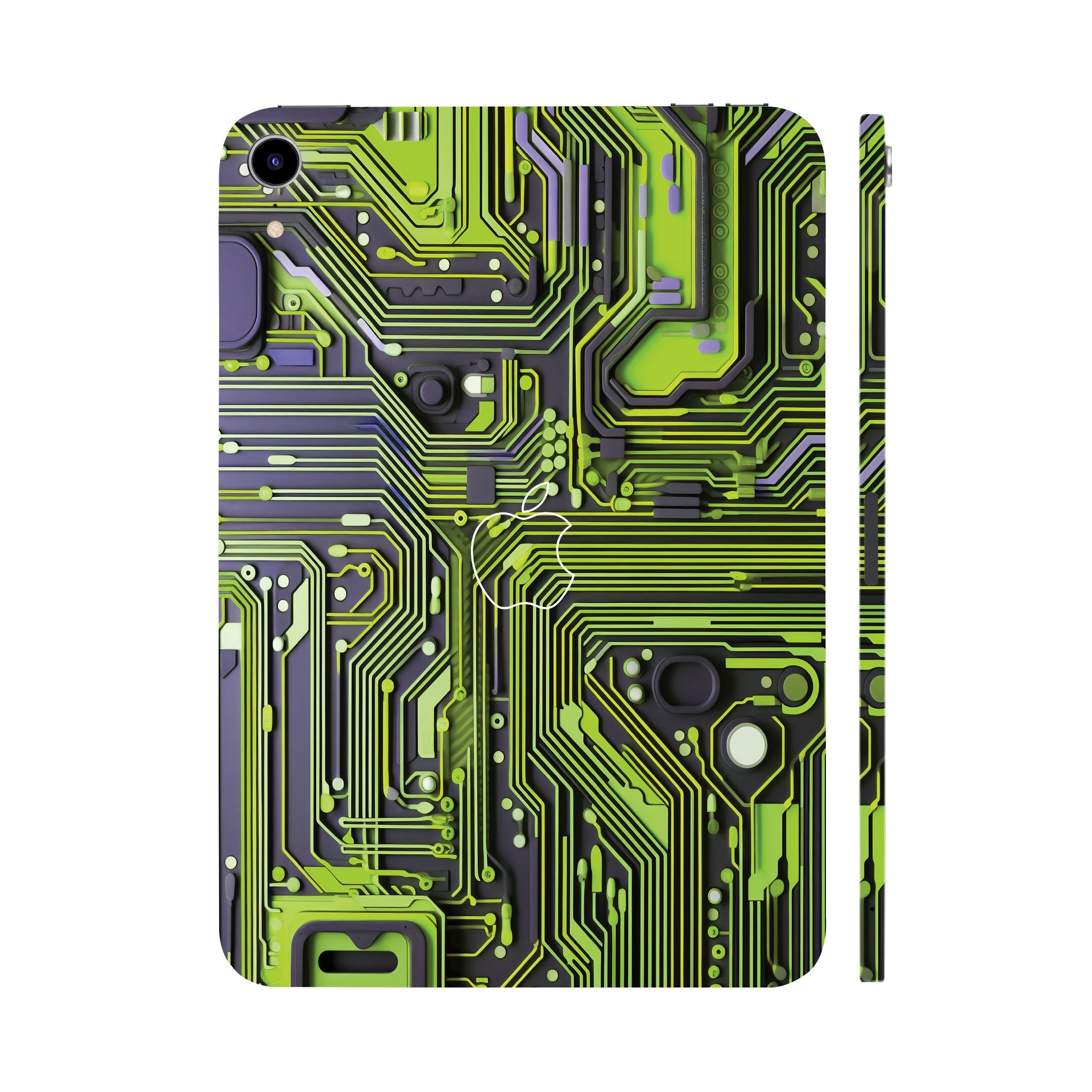 Apple Ipad Air 11 M3 2025 Lime Green Circuit Design Tablet Skins