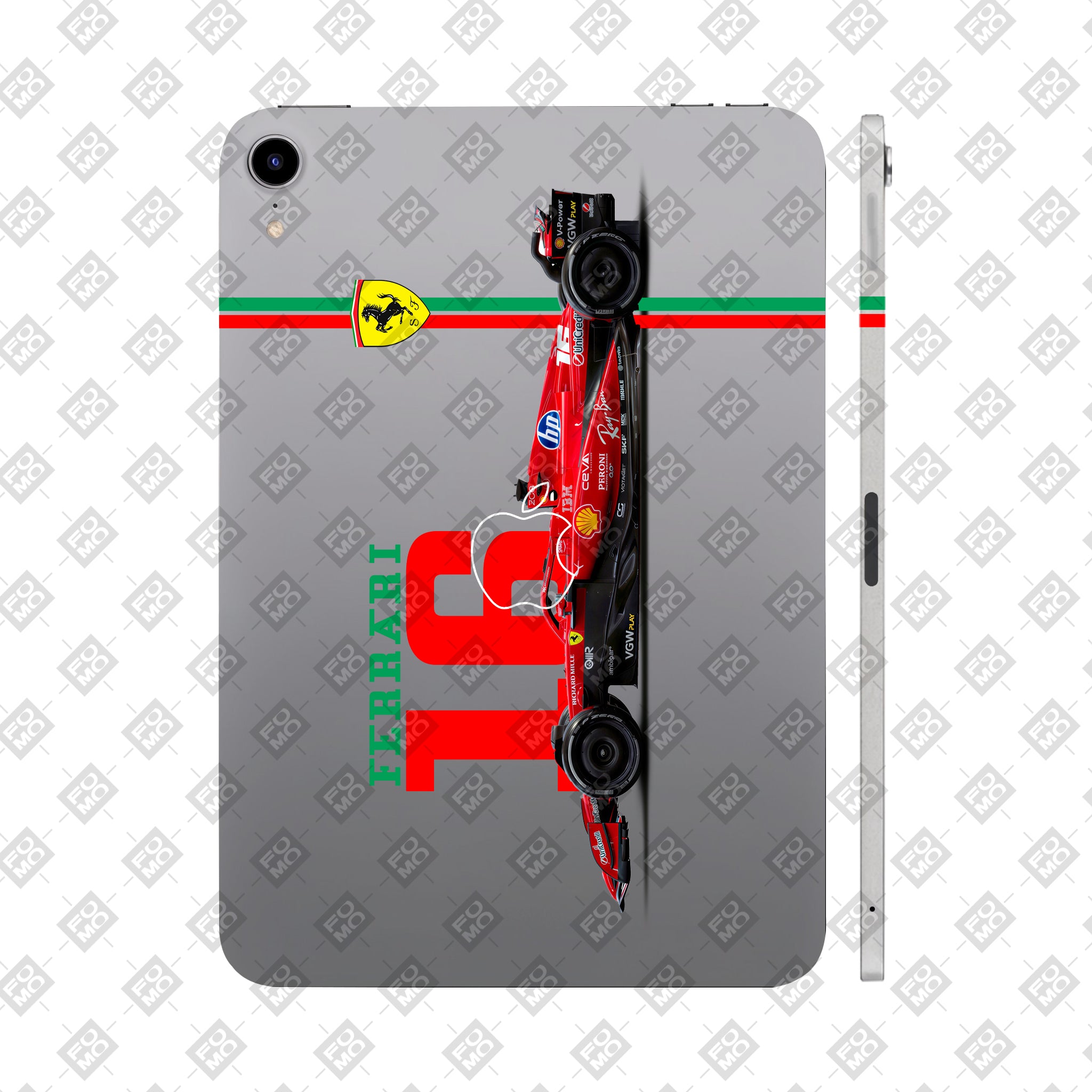 Apple Ipad Air 11 M3 2025 Transparent Ferrari Flame Tablet Skin