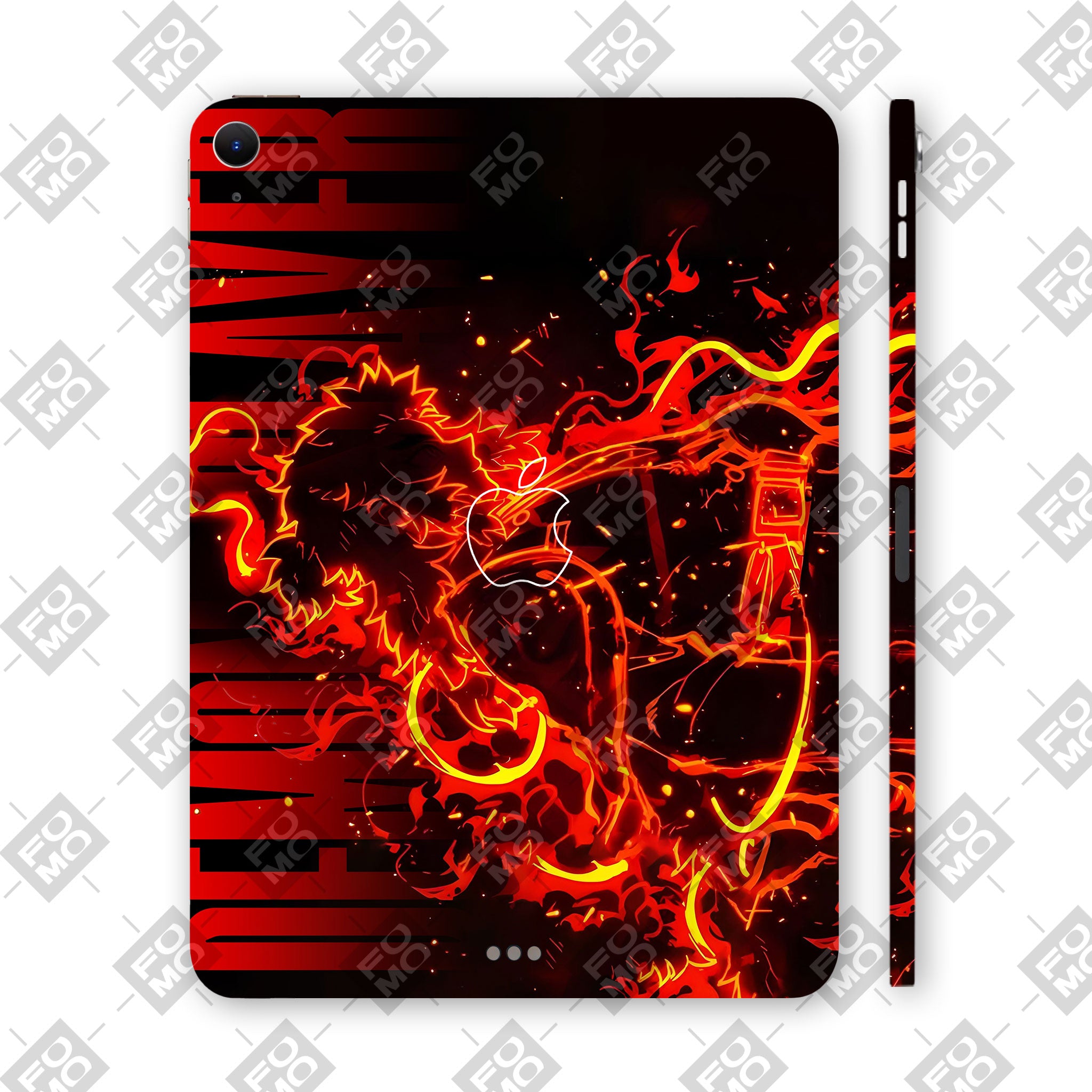 Apple iPad Air 13 M2 2024 Rengoku Blazing Inferno Anime 3D Tablet Skin