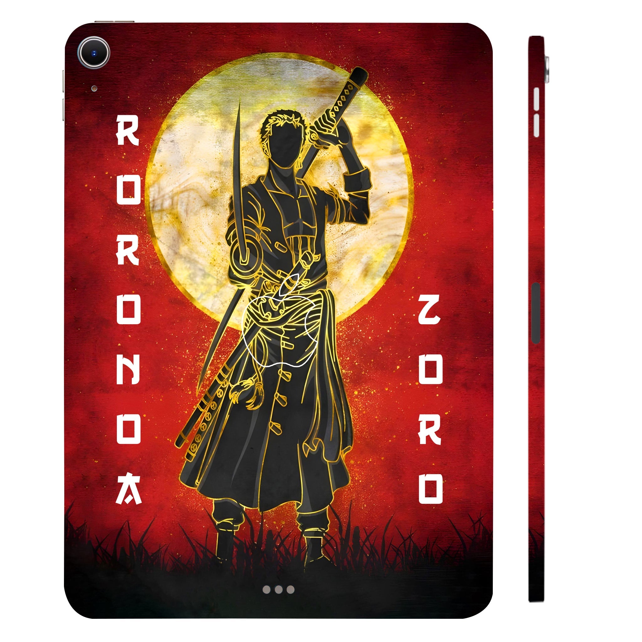 Apple iPad Air 13 M2 2024 Roronoa Zoro with Golden Moon Anime Tablet Skins