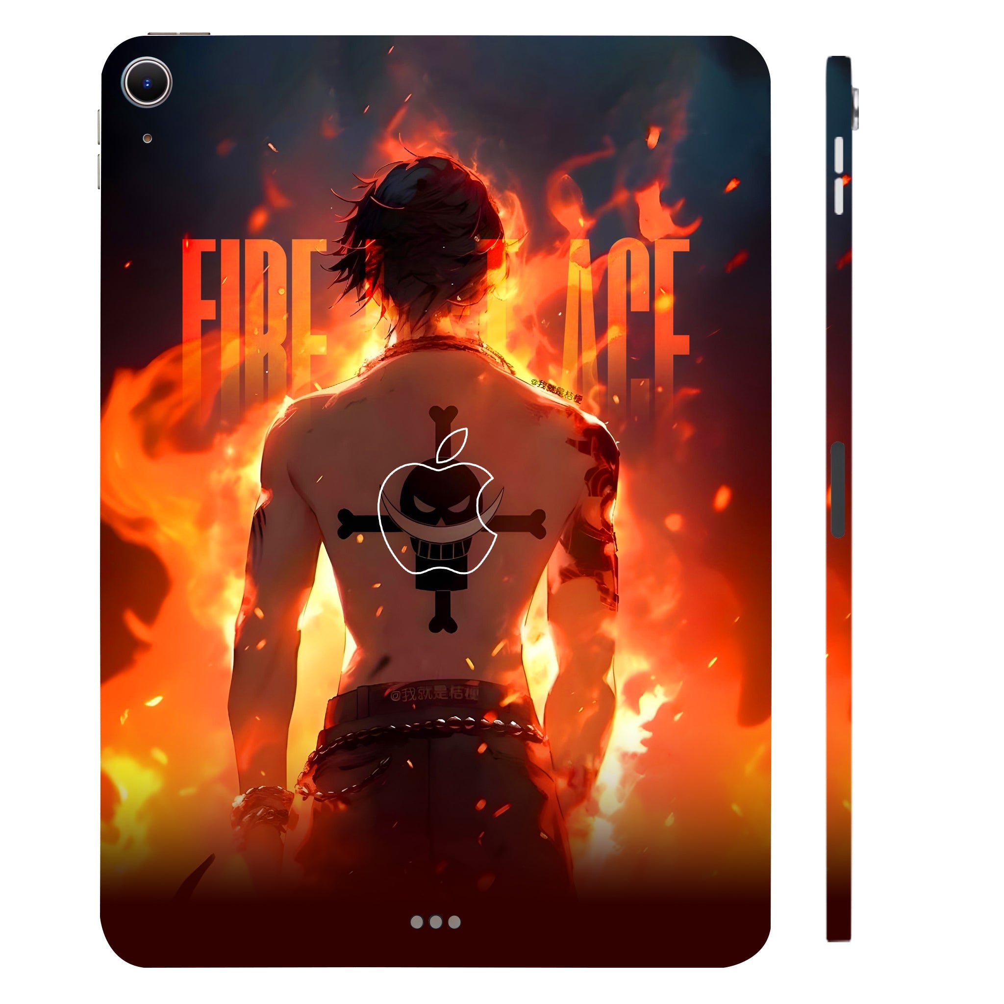 Apple iPad Air 13 M2 2024 Portgas D. Ace Fire Fist Flame Anime Tablet Skins