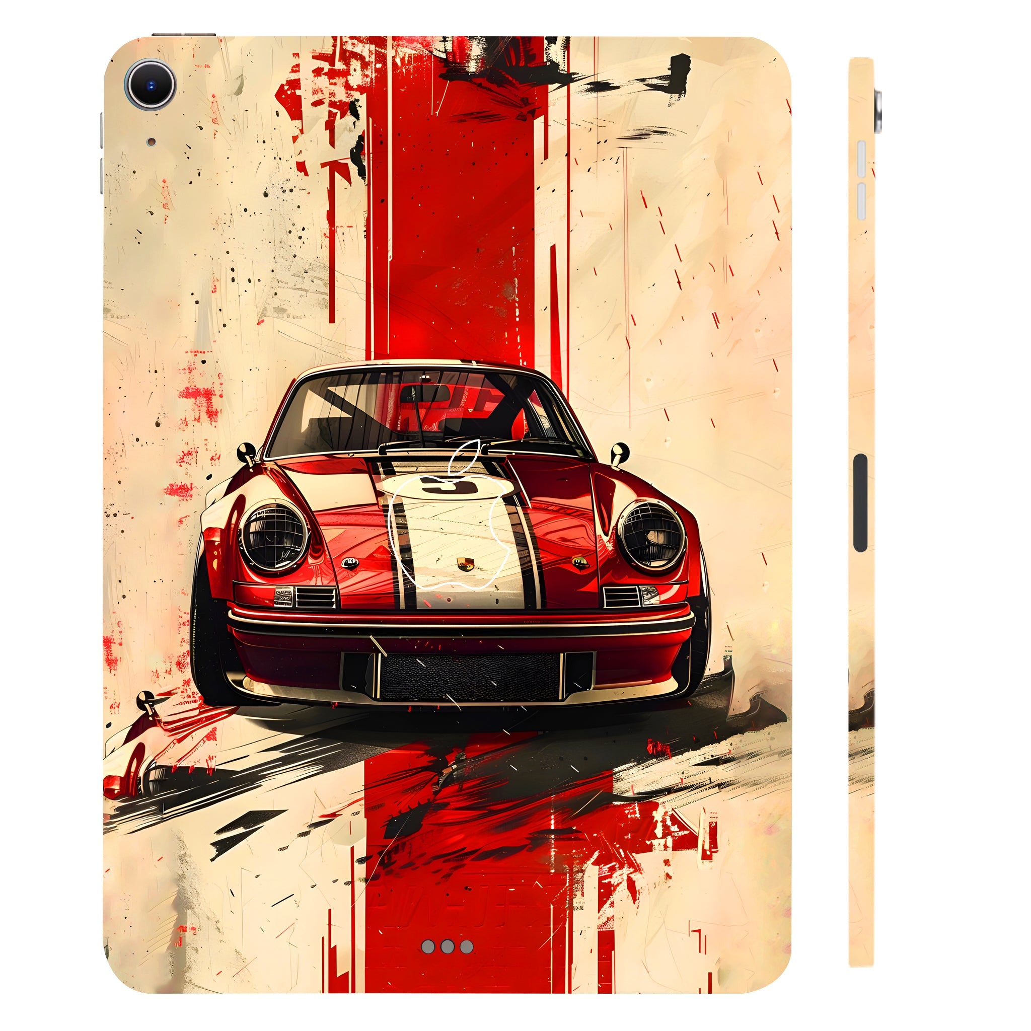 Apple iPad Air 13 M2 2024 Classic Red Porsche Cars & Bikes Tablet Skins