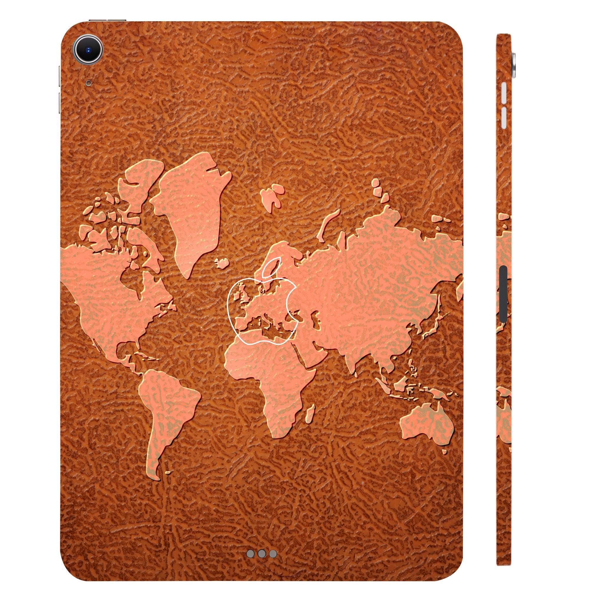 Apple iPad Air 13 M2 2024 Brown World Map Tablet Skins