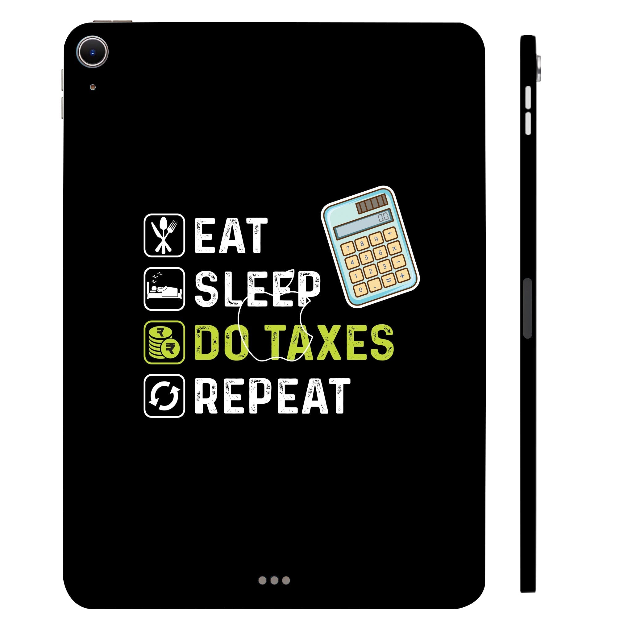 Apple iPad Air 11 M2 2024 Eat Sleep Do Taxes Repeat Tablet Skins