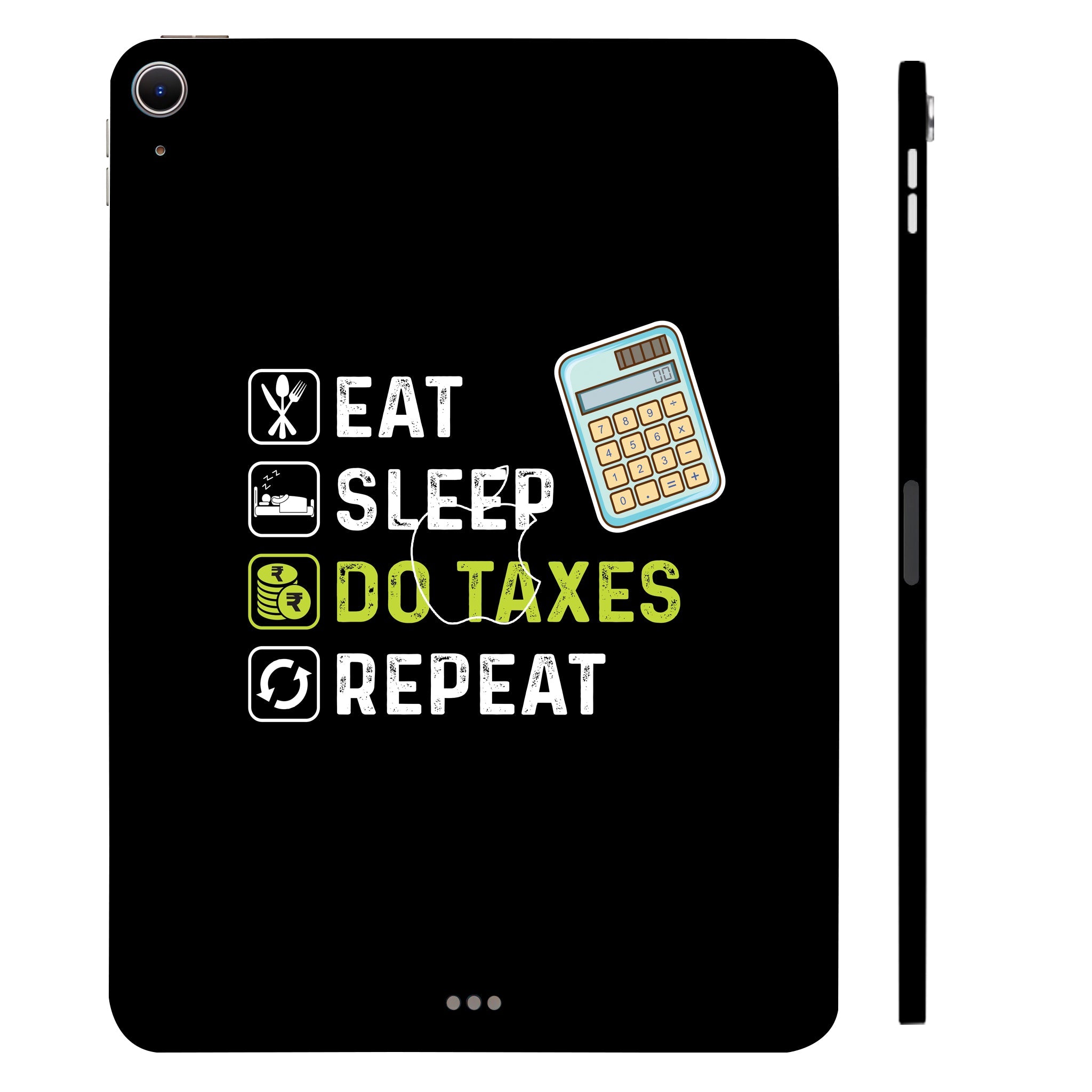 Apple iPad Air 13 M2 2024 Eat Sleep Do Taxes Repeat Tablet Skins