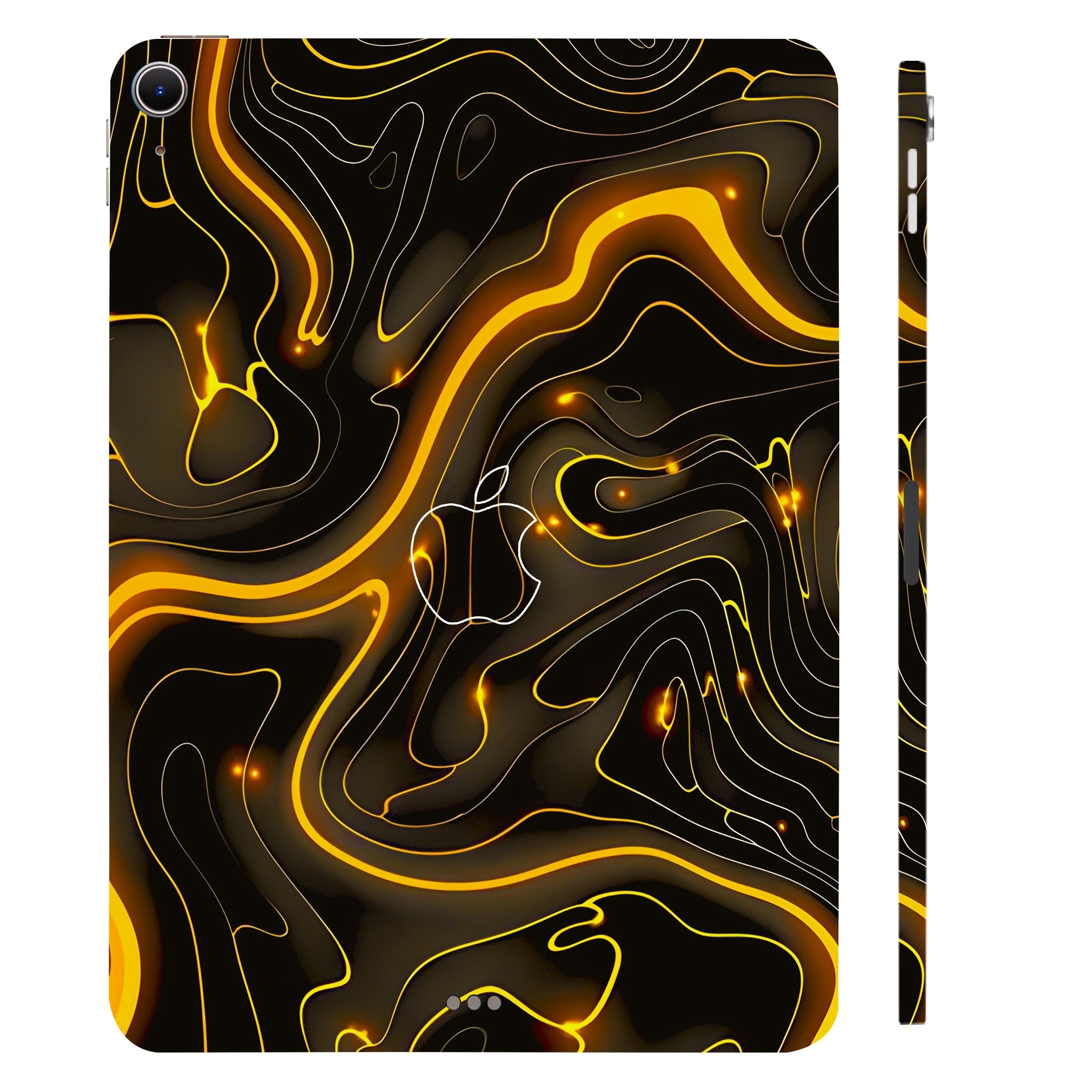Apple iPad Air 11 M2 2024 Golden Lava Waves Tablet Skins