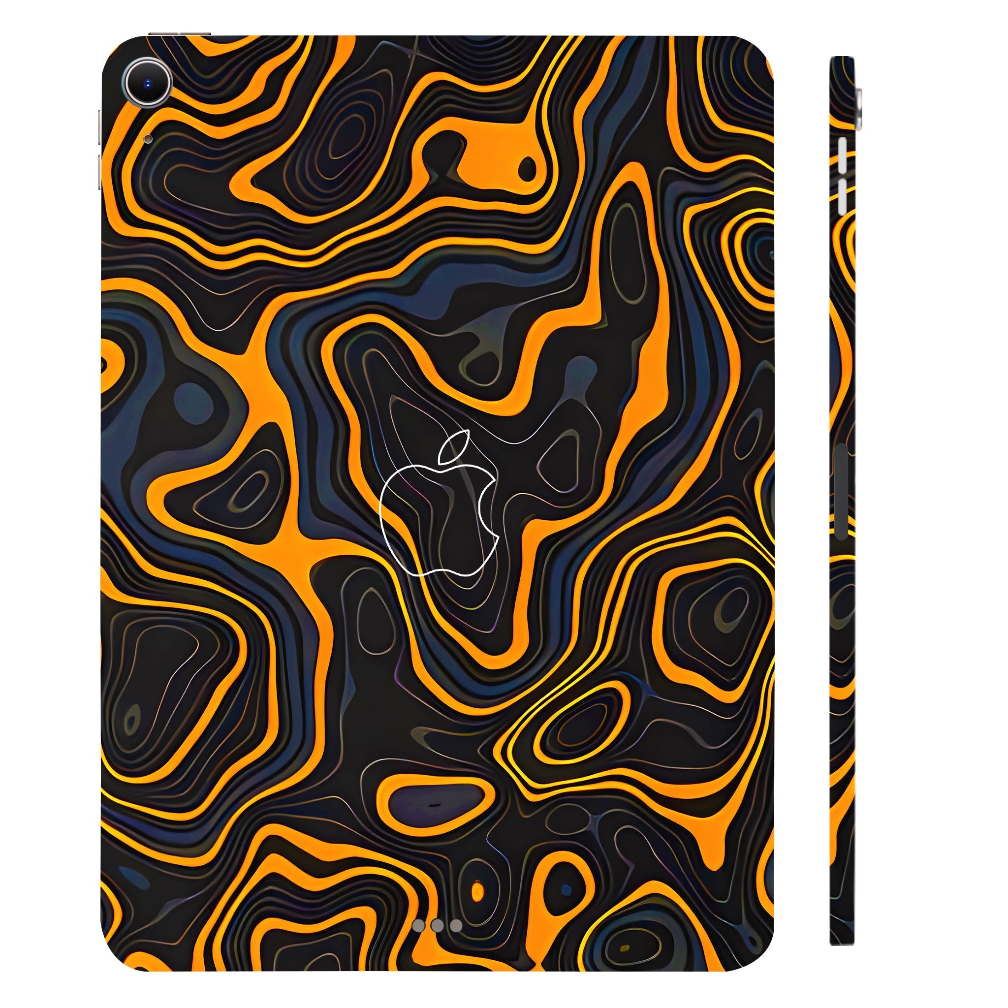 Apple iPad Air 11 M2 2024 Amber Topographic Waves Tablet Skins