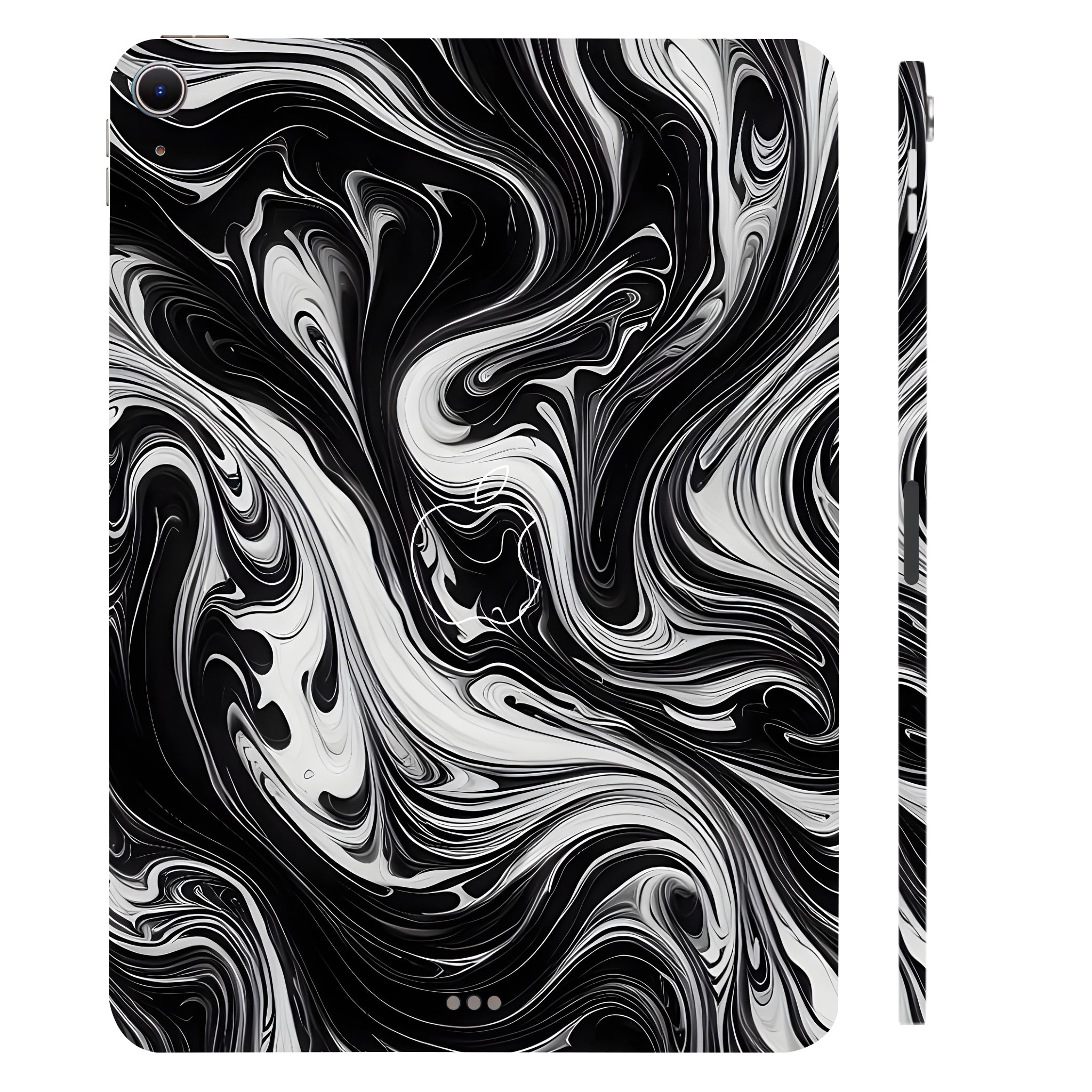 Apple iPad Air 11 M2 2024 Black and White Marble Tablet Skins