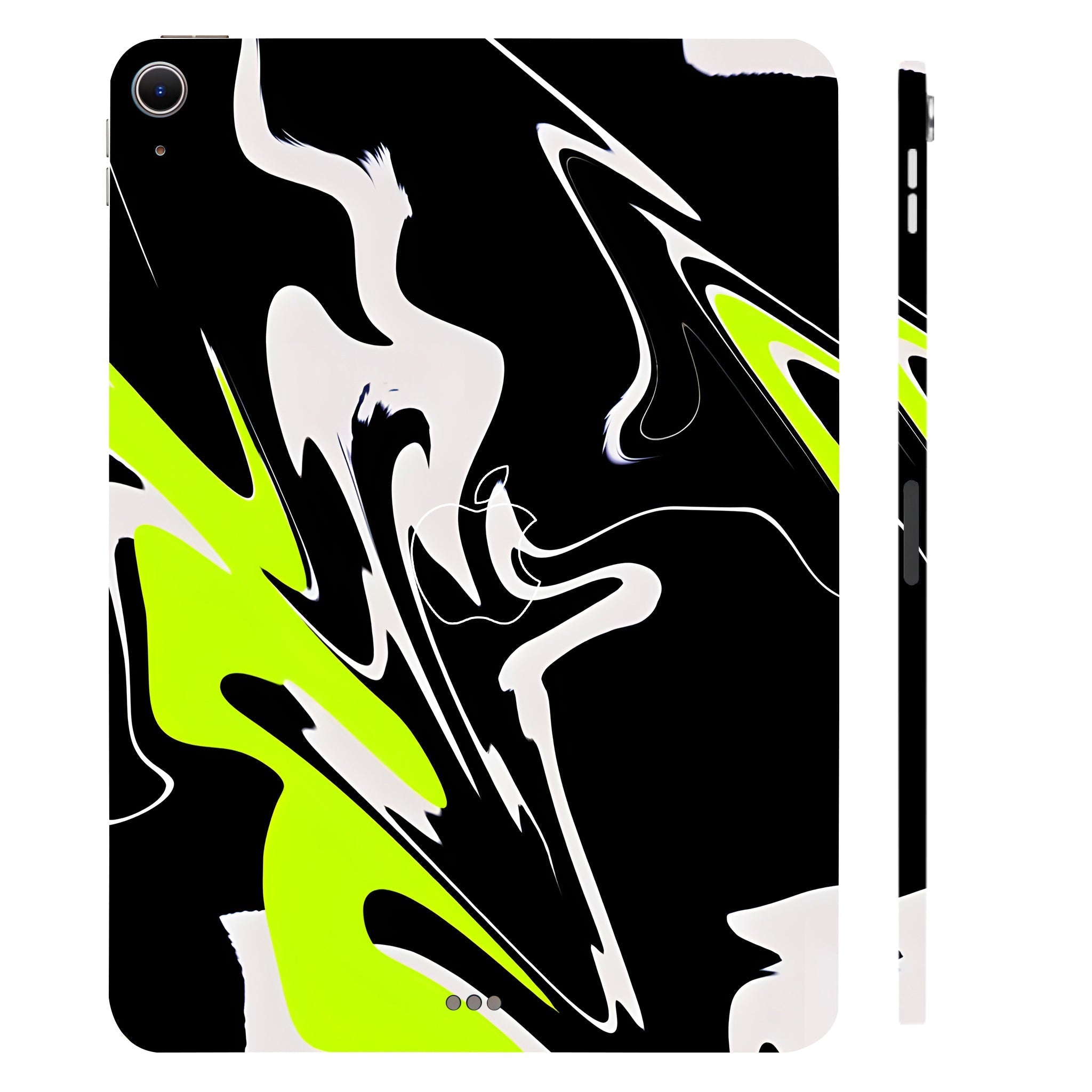 Apple iPad Air 11 M2 2024 Neon Green and Black Pattern Tablet Skins