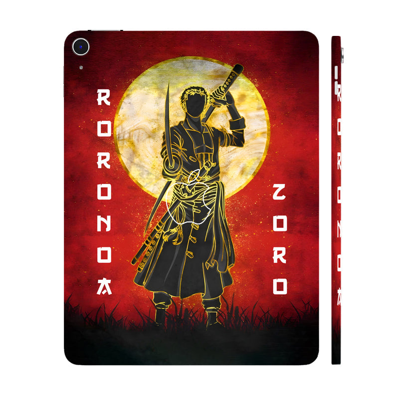 Apple iPad Air 13 M3 2025 Roronoa Zoro with Golden Moon Anime Tablet Skins