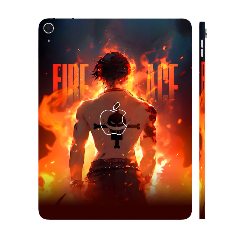 Apple iPad Air 13 M3 2025 Portgas D. Ace Fire Fist Flame Anime Tablet Skins