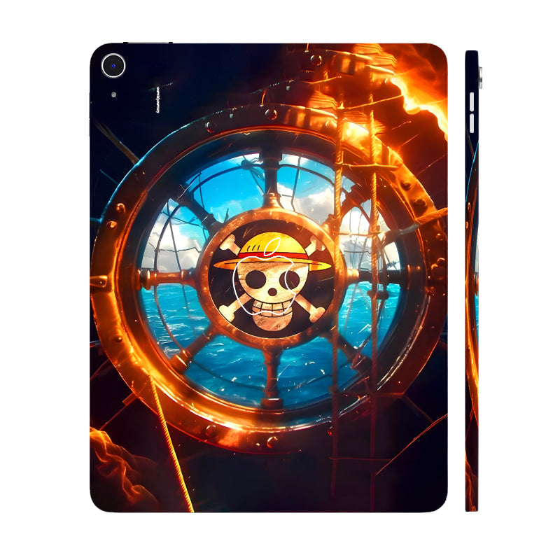 Apple iPad Air 13 M3 2025 Straw Hat Ship Wheel Anime Tablet Skins