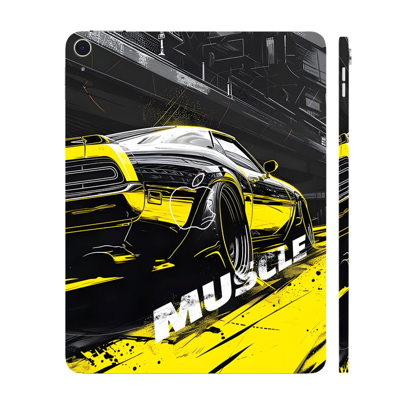 Apple iPad Air 13 M3 2025 Black Muscle Cars & Bikes Tablet Skins