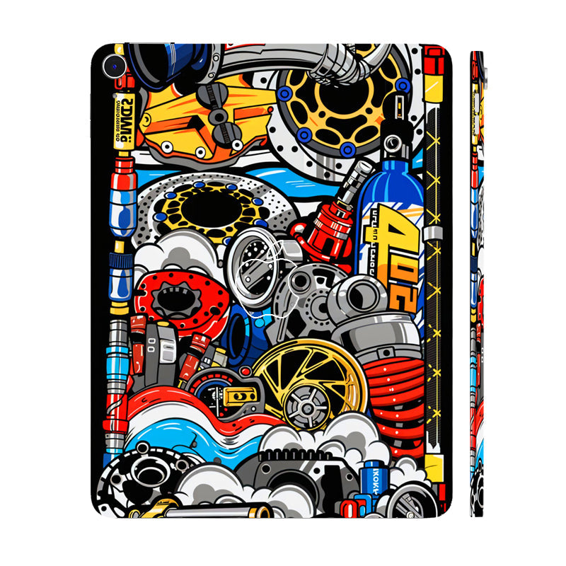 Apple iPad Air 13 M3 2025 Mechanical Chaos Cars & Bikes Tablet Skins