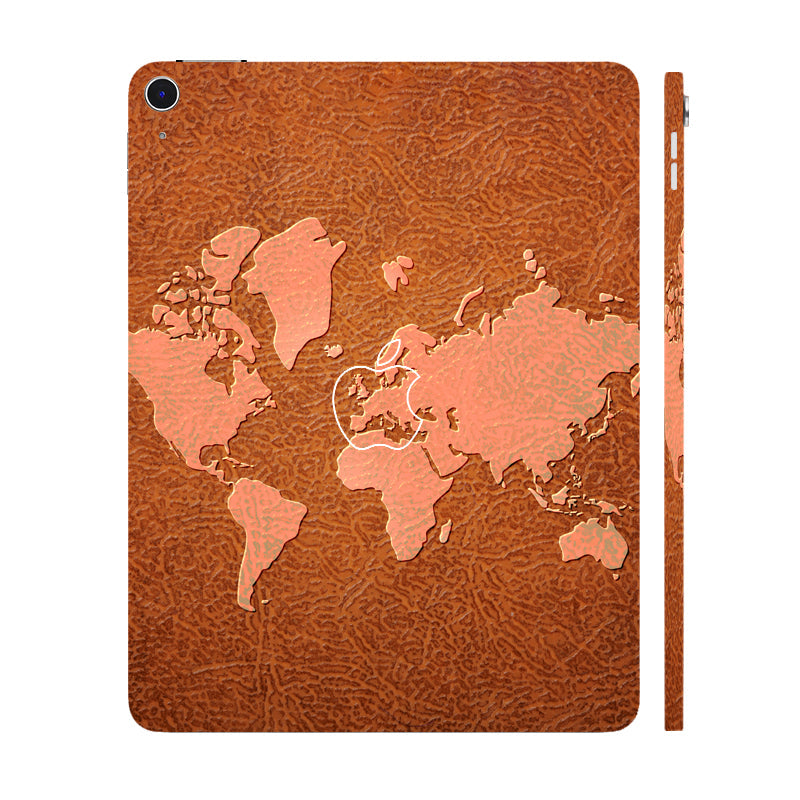 Apple iPad Air 13 M3 2025 Brown World Map Tablet Skins
