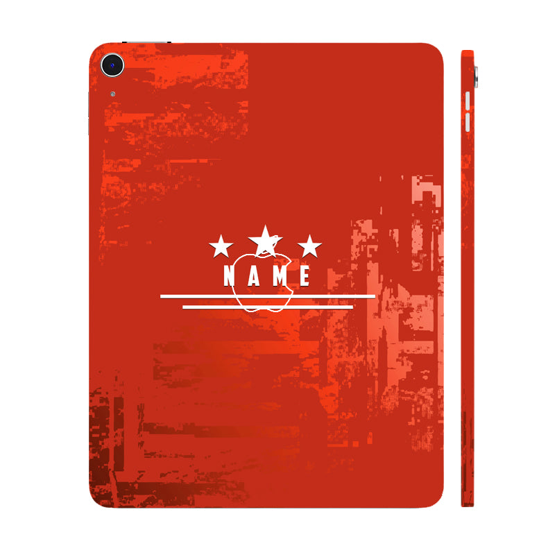 Apple iPad Air 13 M3 2025 Star Red with Name Tablet Skins