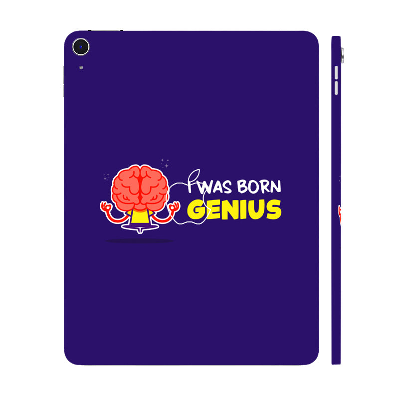 Apple iPad Air 13 M3 2025 I was born genuis Tablet Skins