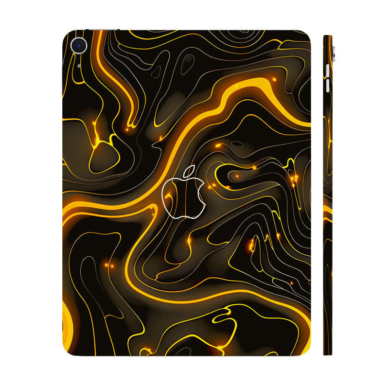 Apple iPad Air 13 M3 2025 Golden Lava Waves Tablet Skins