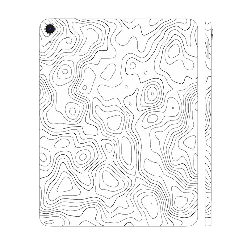 Apple iPad Air 13 M3 2025 White Contour Design Tablet Skins