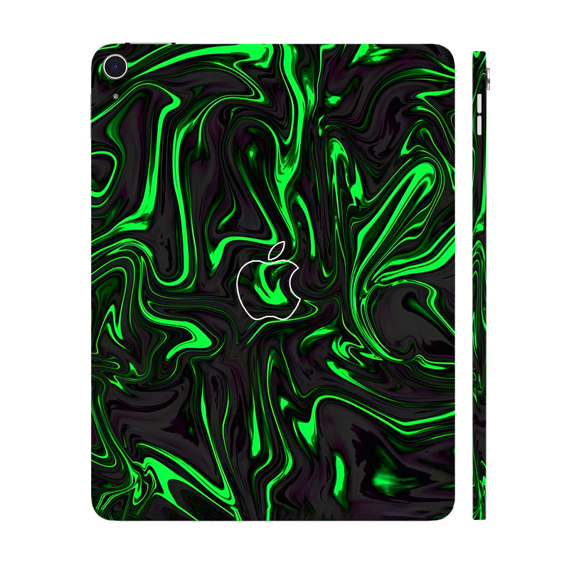 Apple iPad Air 13 M3 2025 Green Liquid Pattern Tablet Skins
