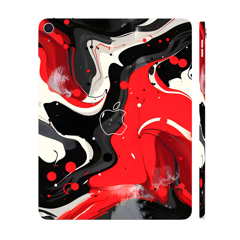Apple iPad Air 13 M3 2025 Scarlet and White Motion Tablet Skins