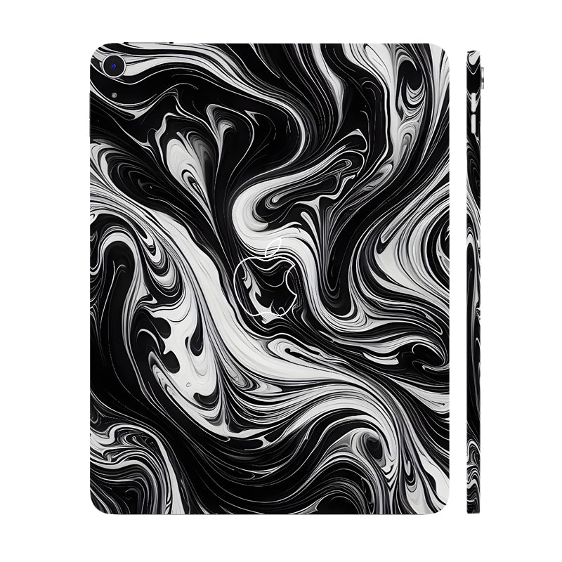 Apple iPad Air 13 M3 2025 Black and White Marble Tablet Skins