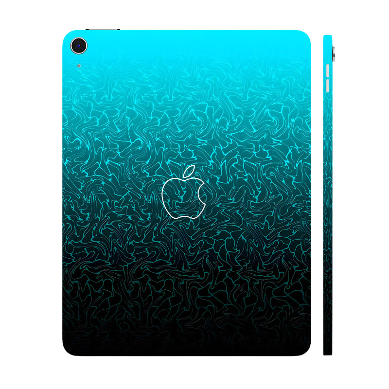 Apple iPad Air 13 M3 2025 Cyan Blue to Black Gradient Tablet Skins