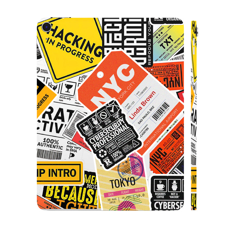 Apple iPad Air 13 M3 2025 Tech Aesthetic Sticker Collage Tablet Skins