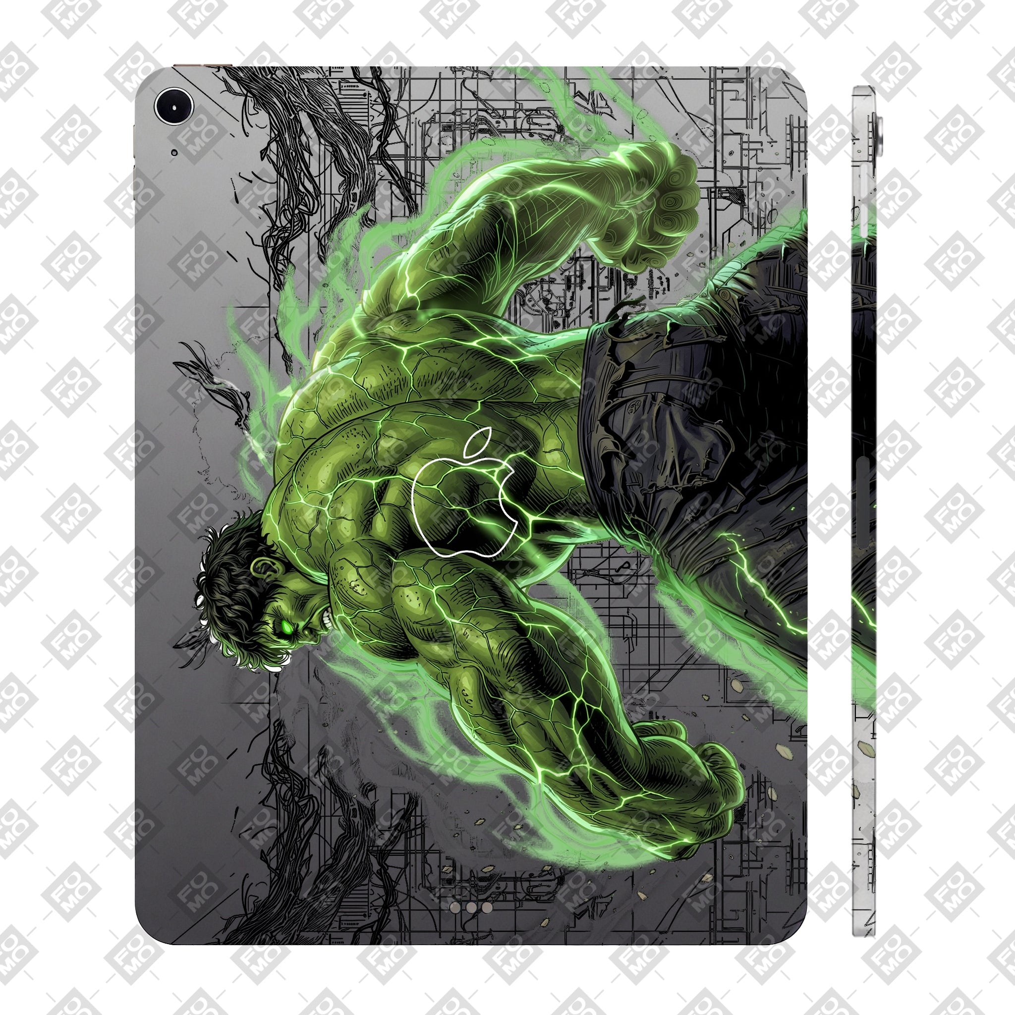 Apple iPad Air 13 M3 2025 Transparent Hulk Smash Tablet Skin
