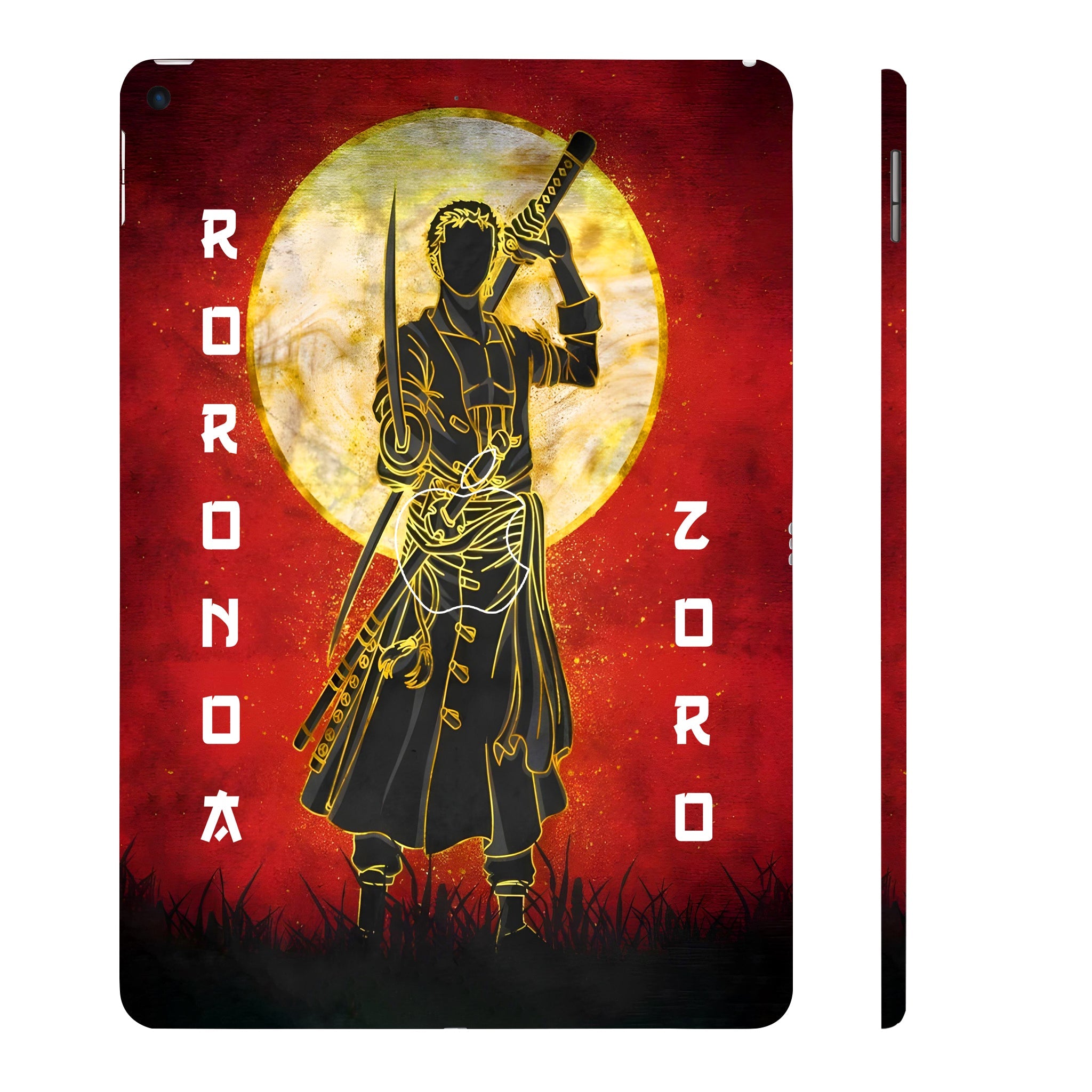 Apple iPad Air 3 2019 Roronoa Zoro with Golden Moon Anime Tablet Skins