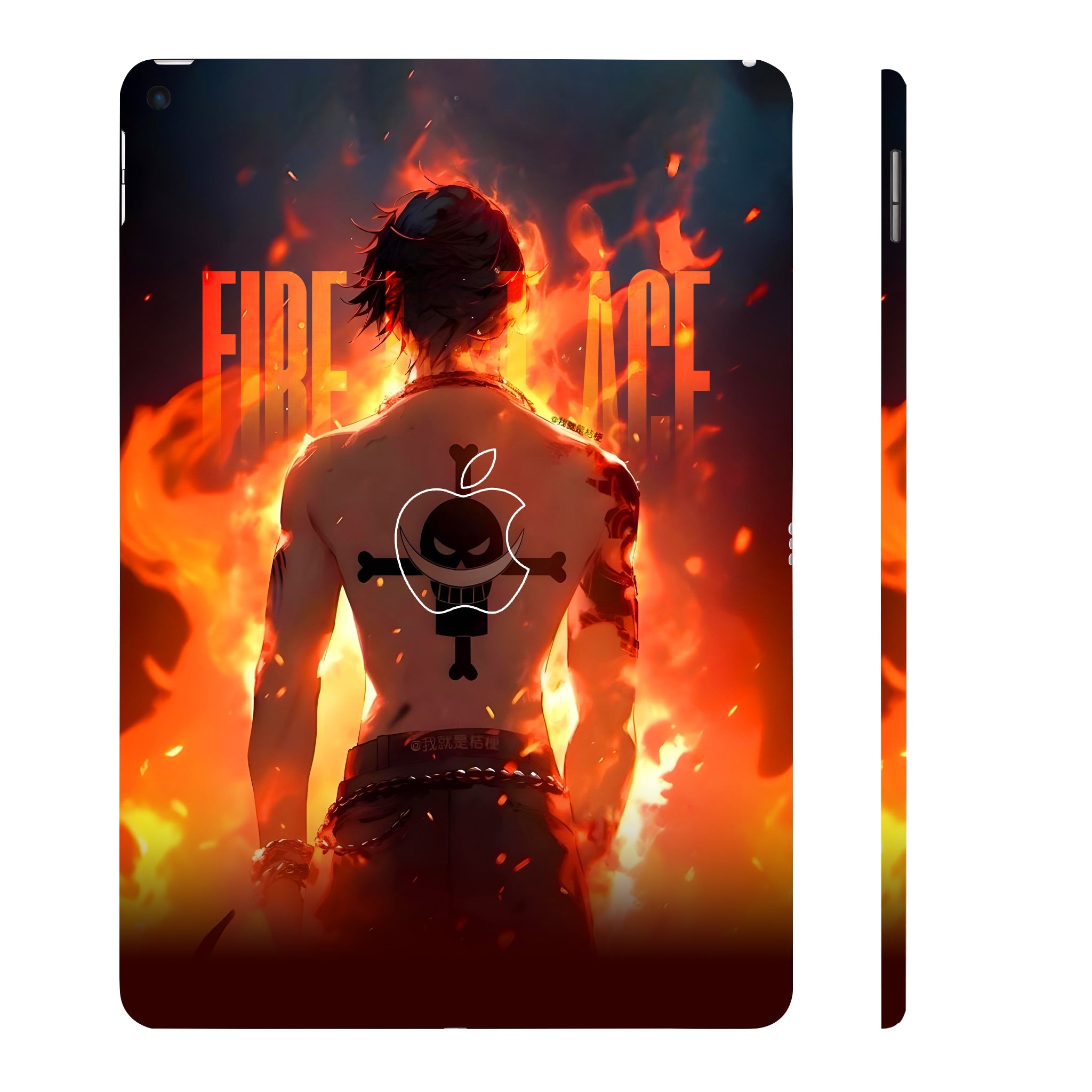 Apple iPad Air 3 2019 Portgas D. Ace Fire Fist Flame Anime Tablet Skins