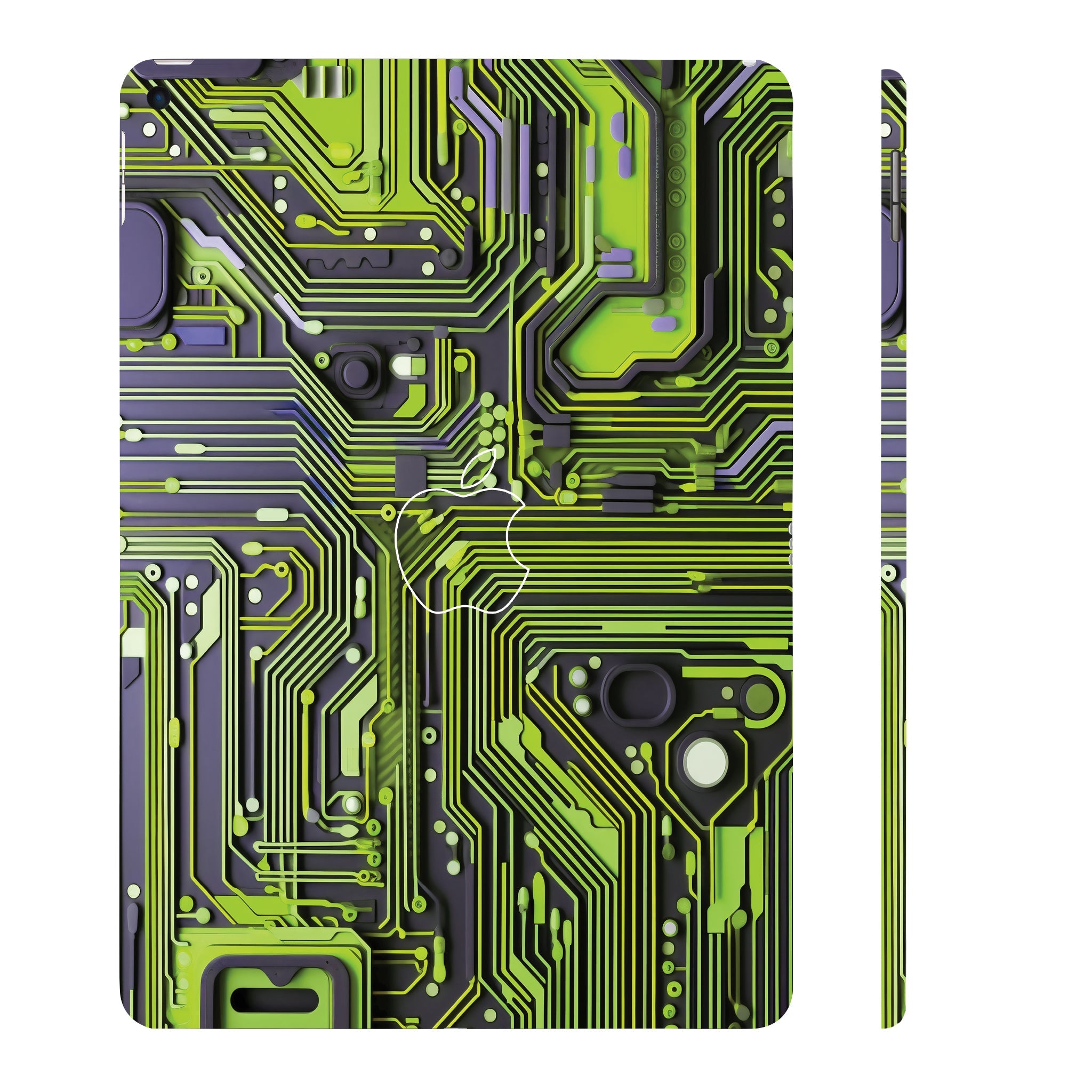 Apple iPad Air 3 2019 Lime Green Circuit Design Tablet Skins