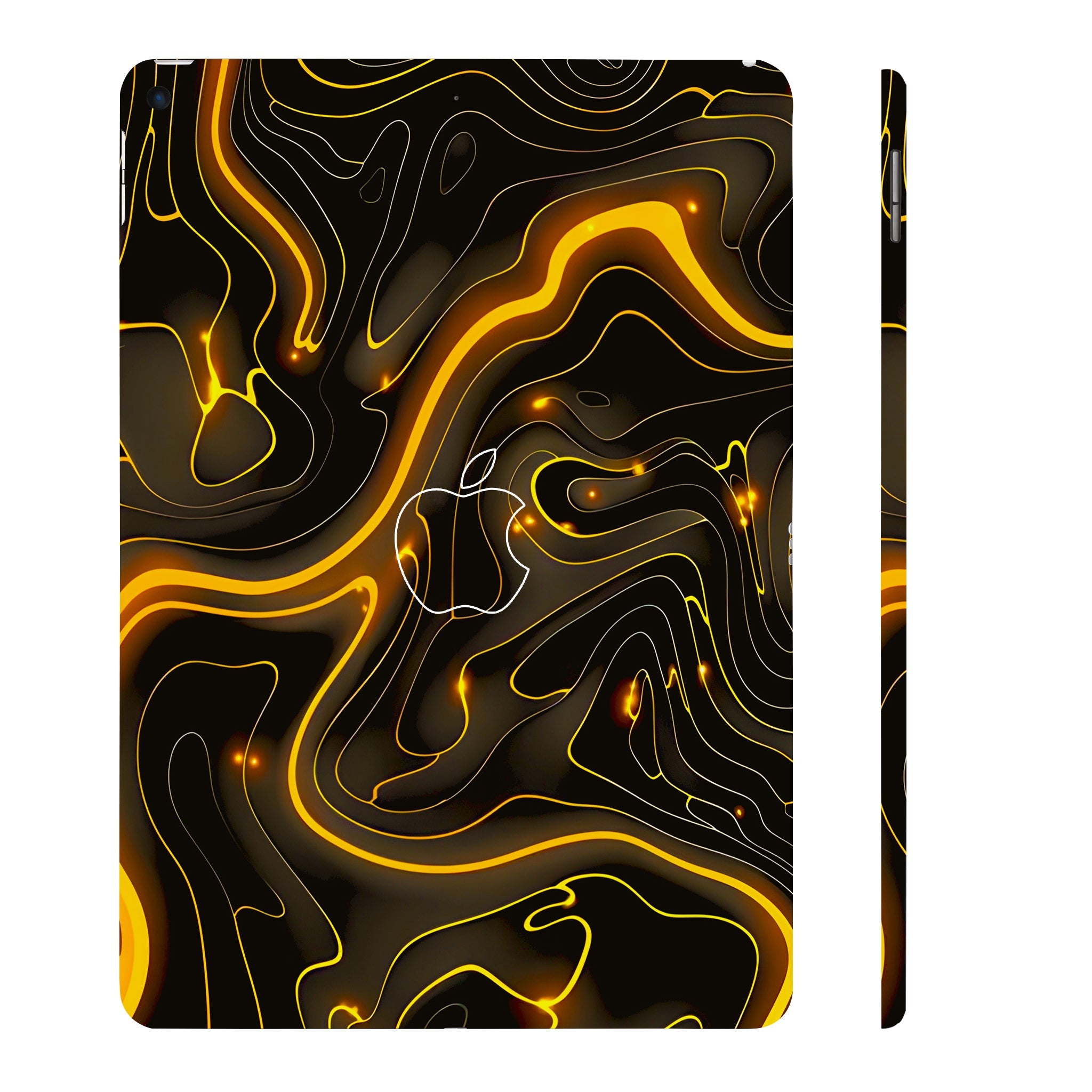 Apple iPad Air 3 2019 Golden Lava Waves Tablet Skins
