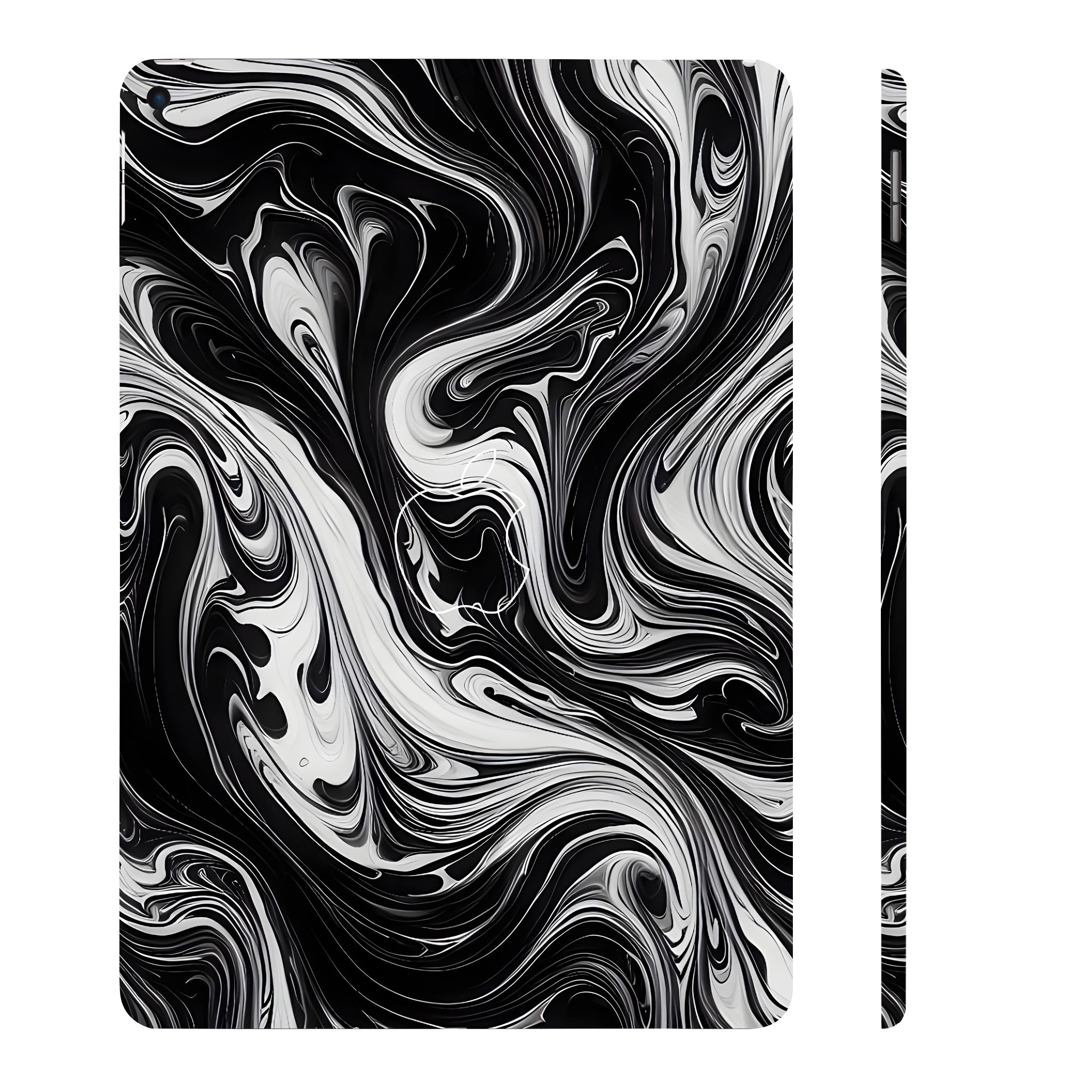 Apple iPad Air 3 2019 Black and White Marble Tablet Skins