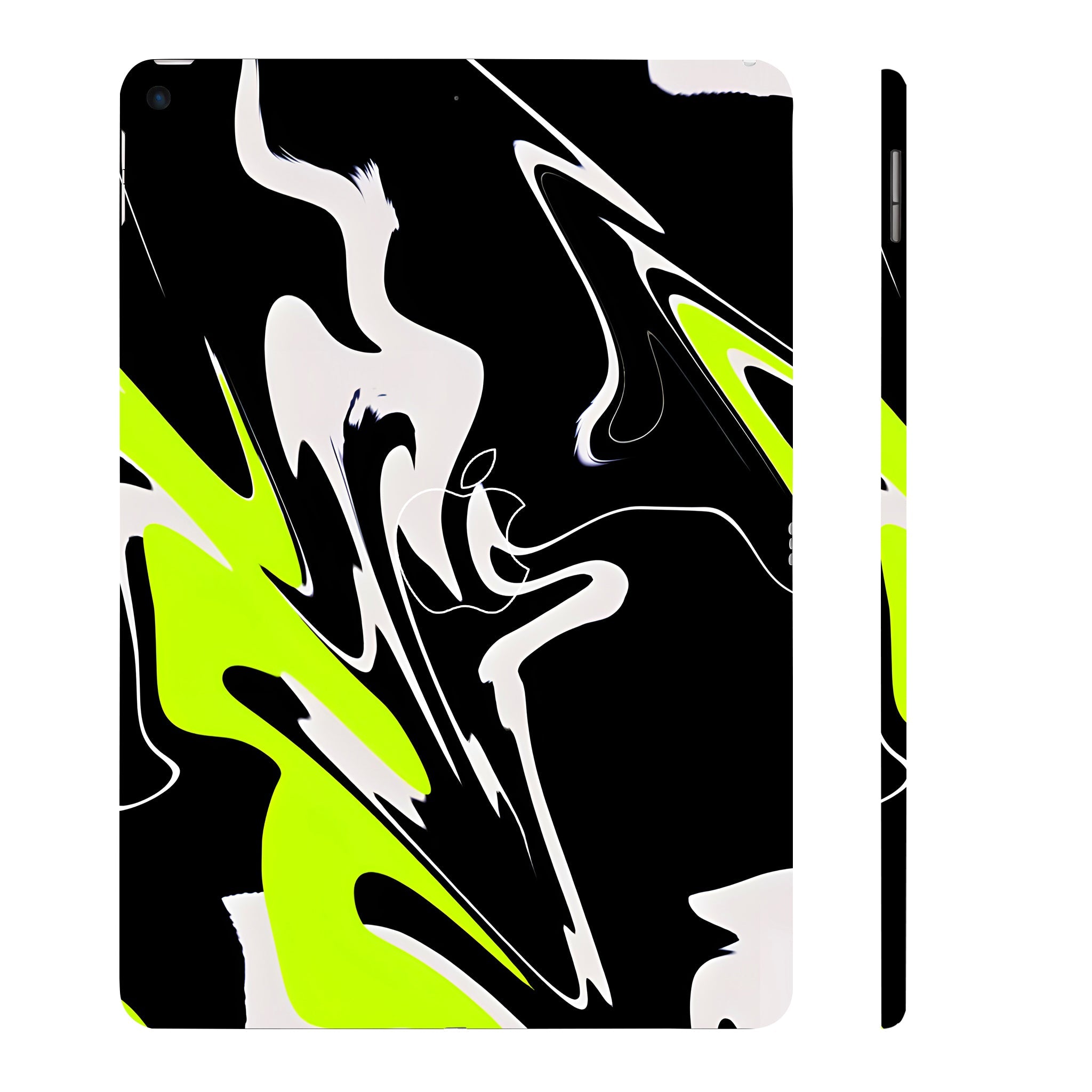 Apple iPad Air 3 2019 Neon Green and Black Pattern Tablet Skins