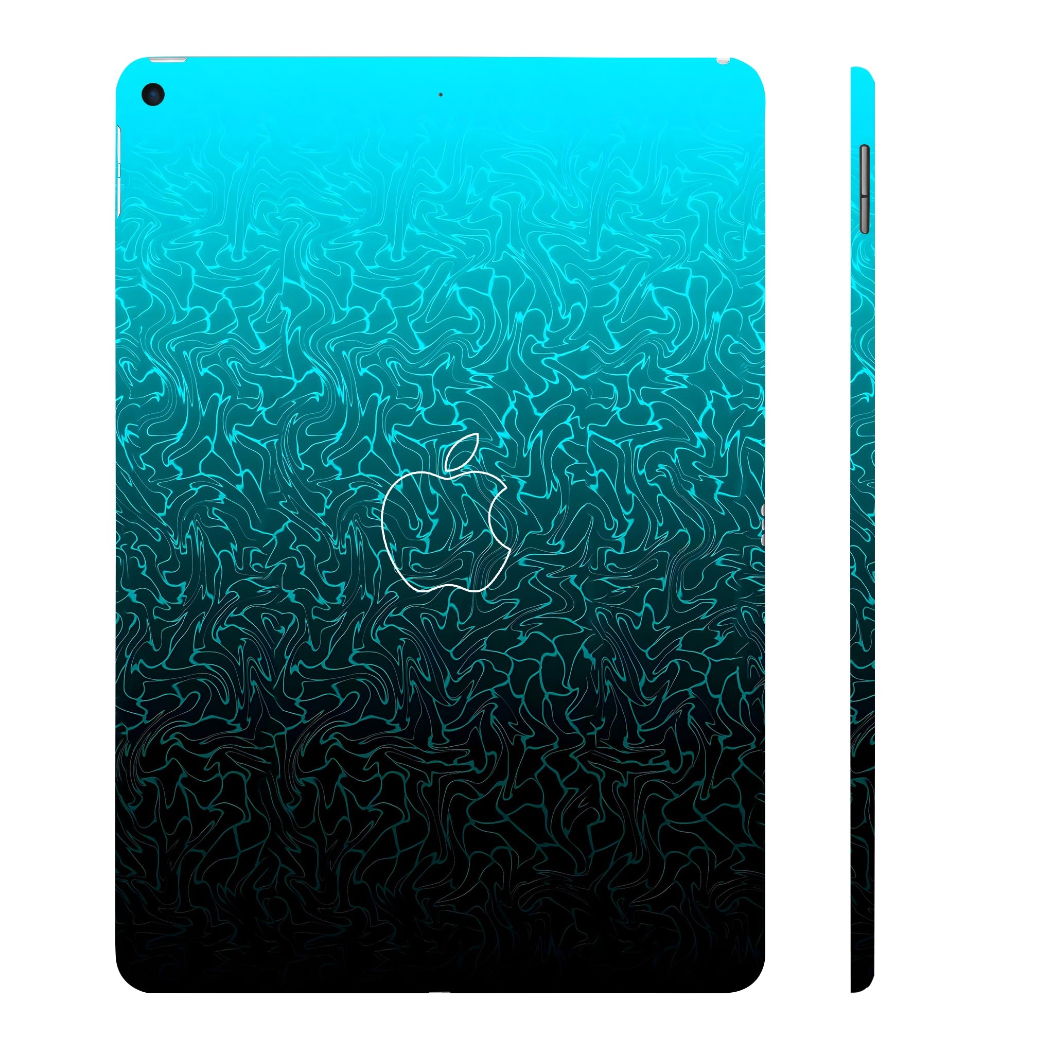Apple iPad Air 3 2019 Cyan Blue to Black Gradient Tablet Skins
