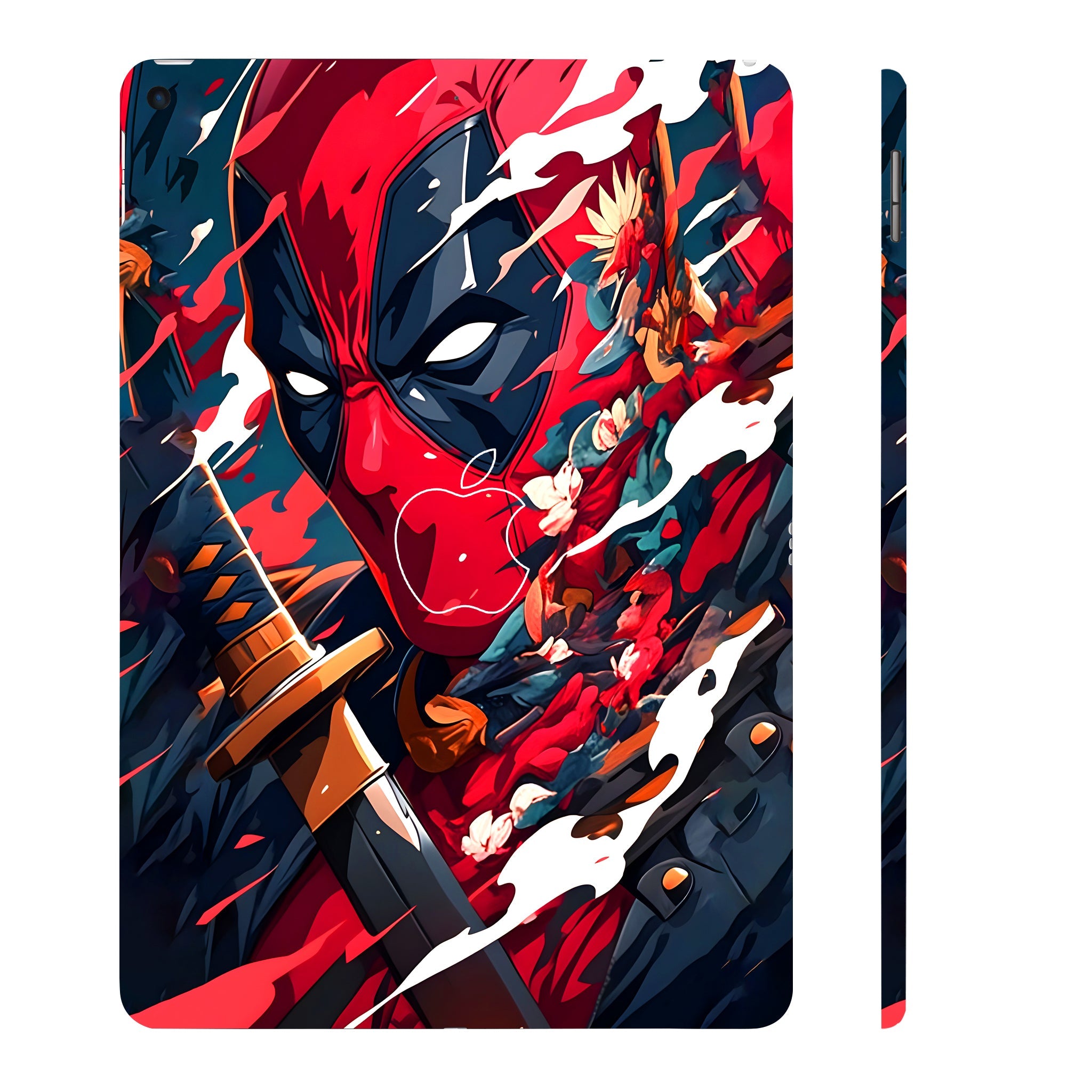 Apple iPad Air 3 2019 Deadpool Artful Chaos with Katana Movies Tablet Skins