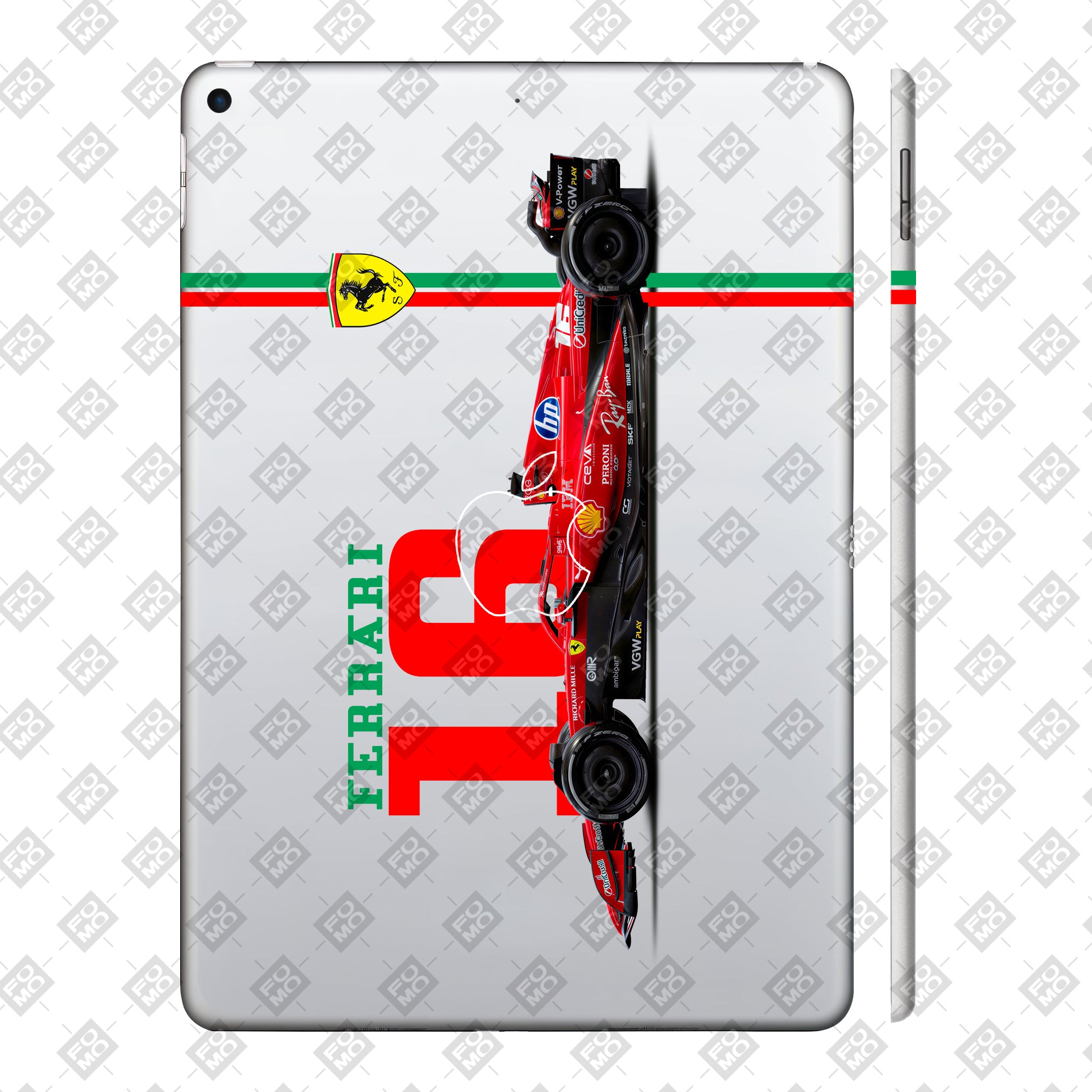 Apple iPad Air 3 2019 Transparent Ferrari Flame Tablet Skin