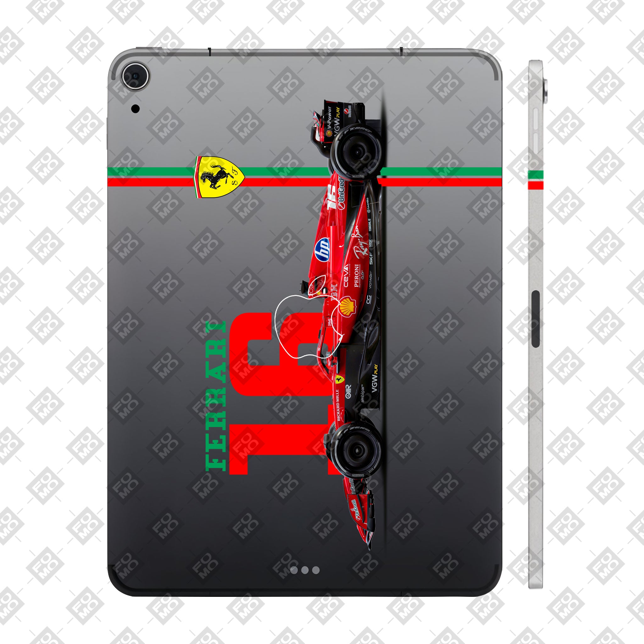 Apple iPad Air 4th Gen 2020 Transparent Ferrari Flame Tablet Skin