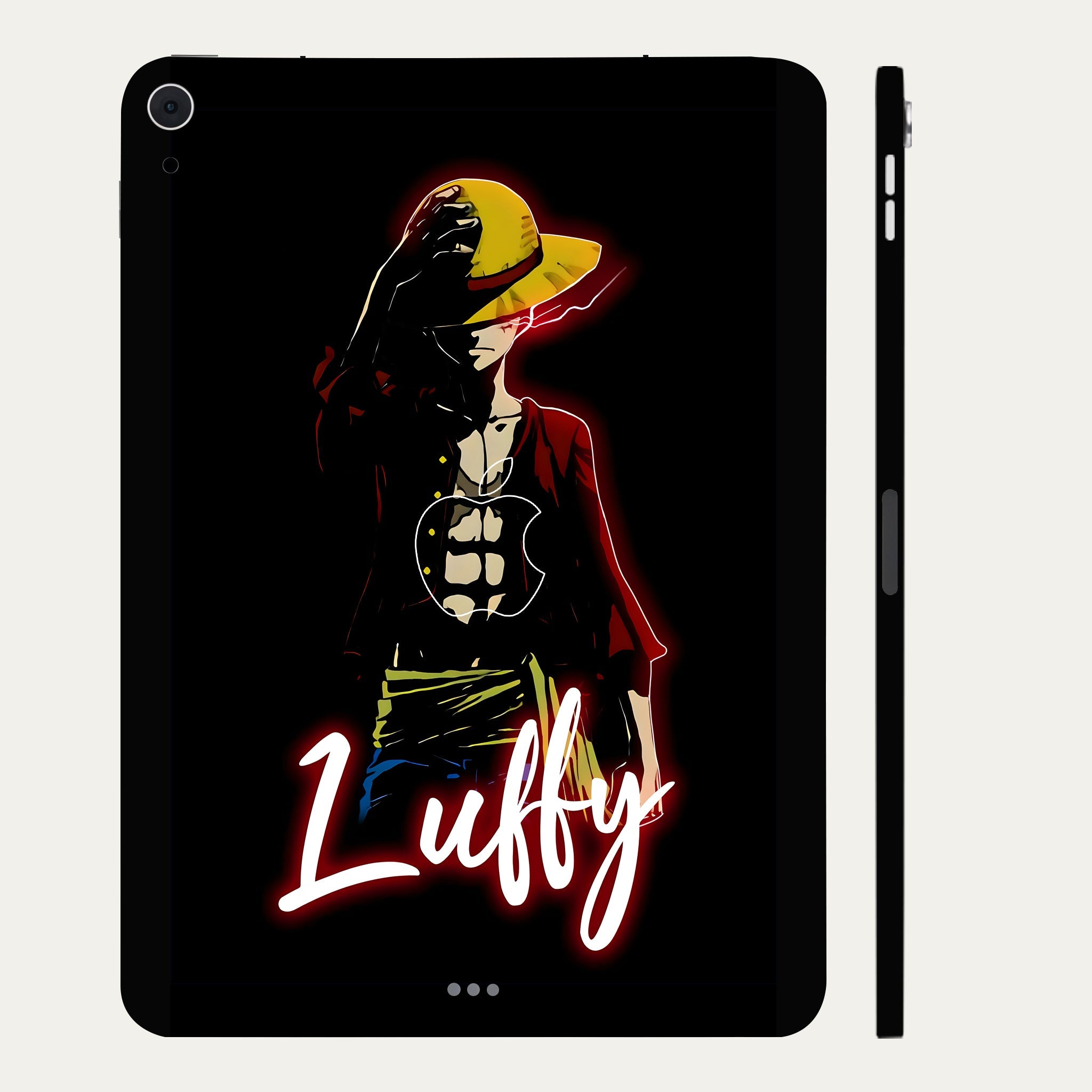 Apple iPad Air 4th Gen 2020 Luffy in Black Background Anime Tablet Skins
