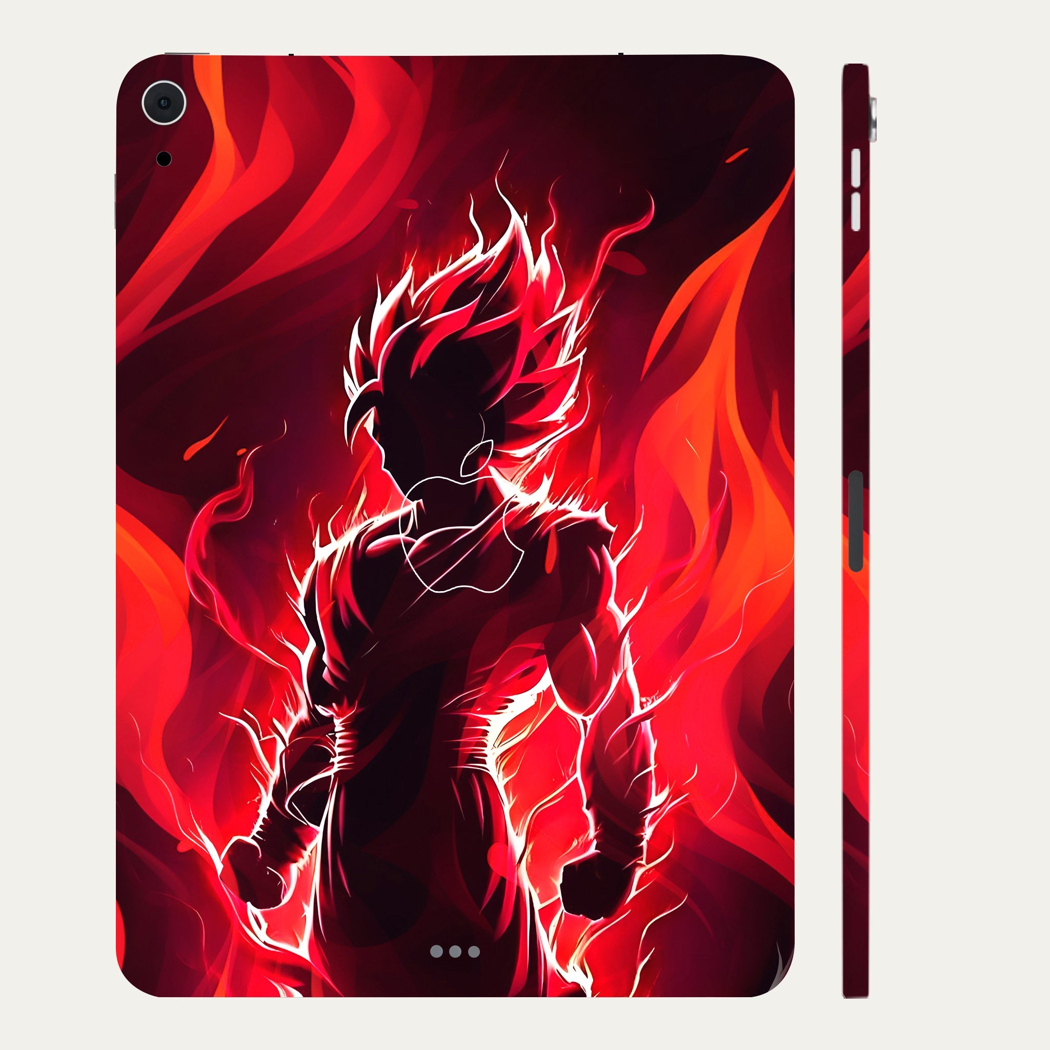Apple iPad Air 4th Gen 2020 Goku in Fiery Red Anime Tablet Skins