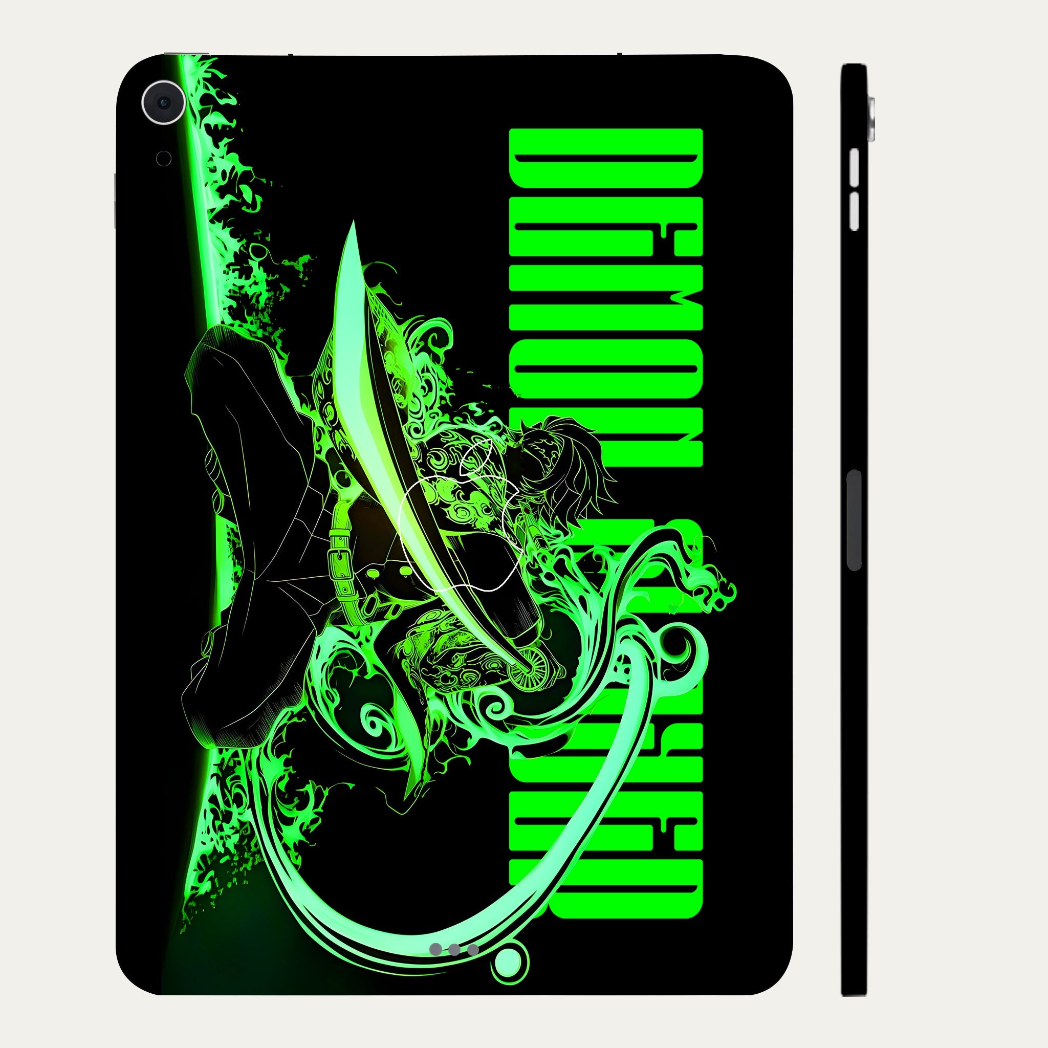 Apple iPad Air 5th Gen 2022 Tanjiro Green Flame Dance Anime Tablet Skins