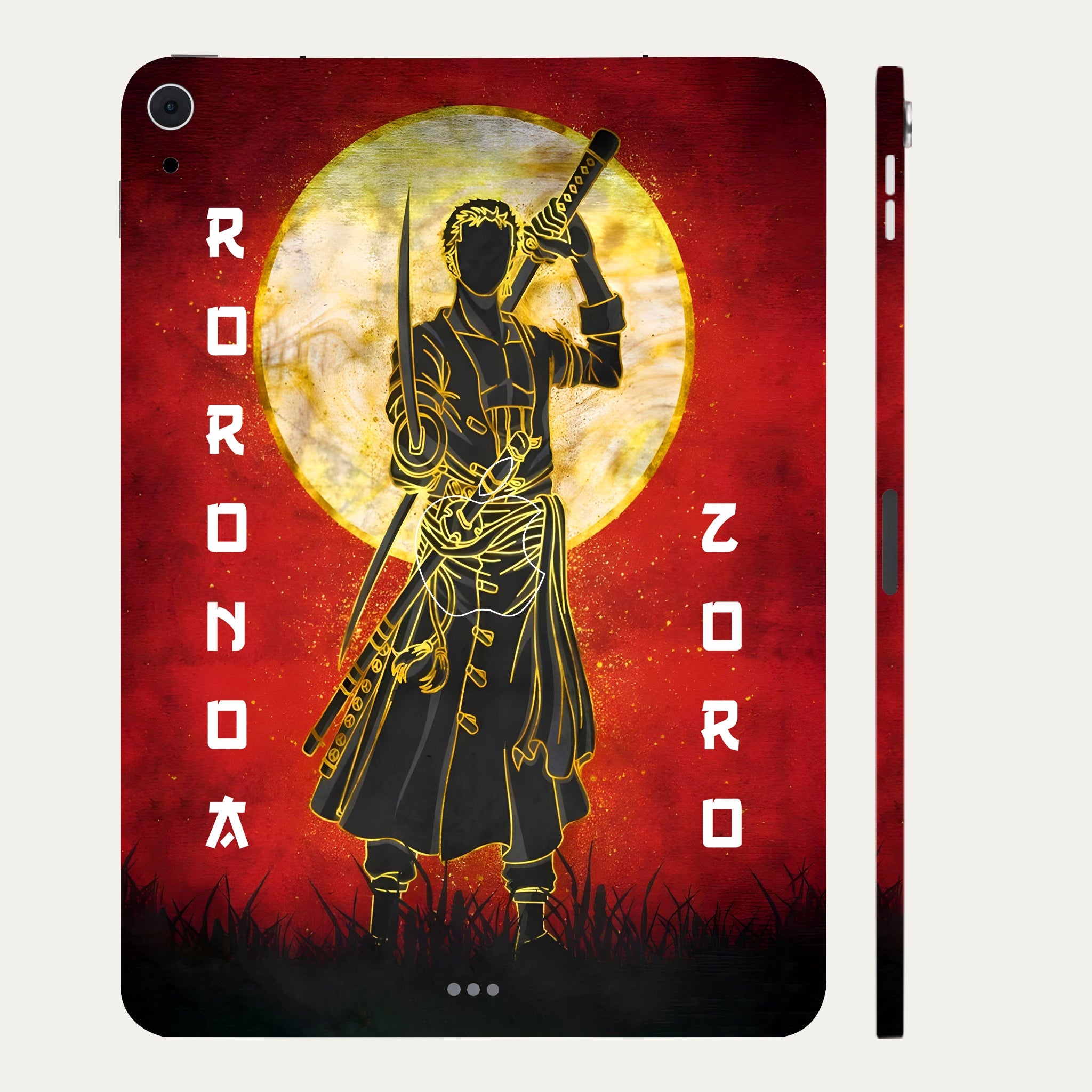 Apple iPad Air 4th Gen 2020 Roronoa Zoro with Golden Moon Anime Tablet Skins