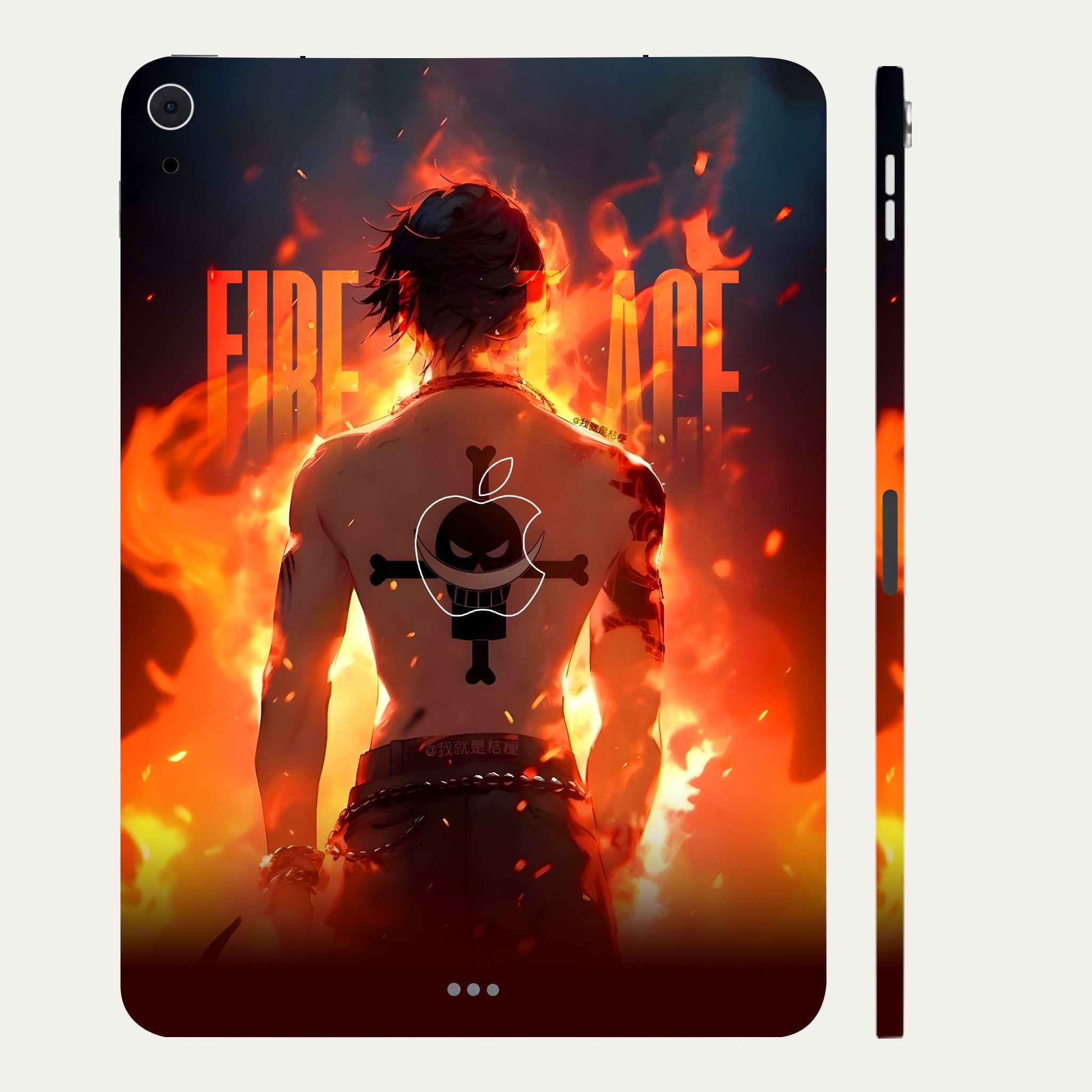 Apple iPad Air 5th Gen 2022 Portgas D. Ace Fire Fist Flame Anime Tablet Skins