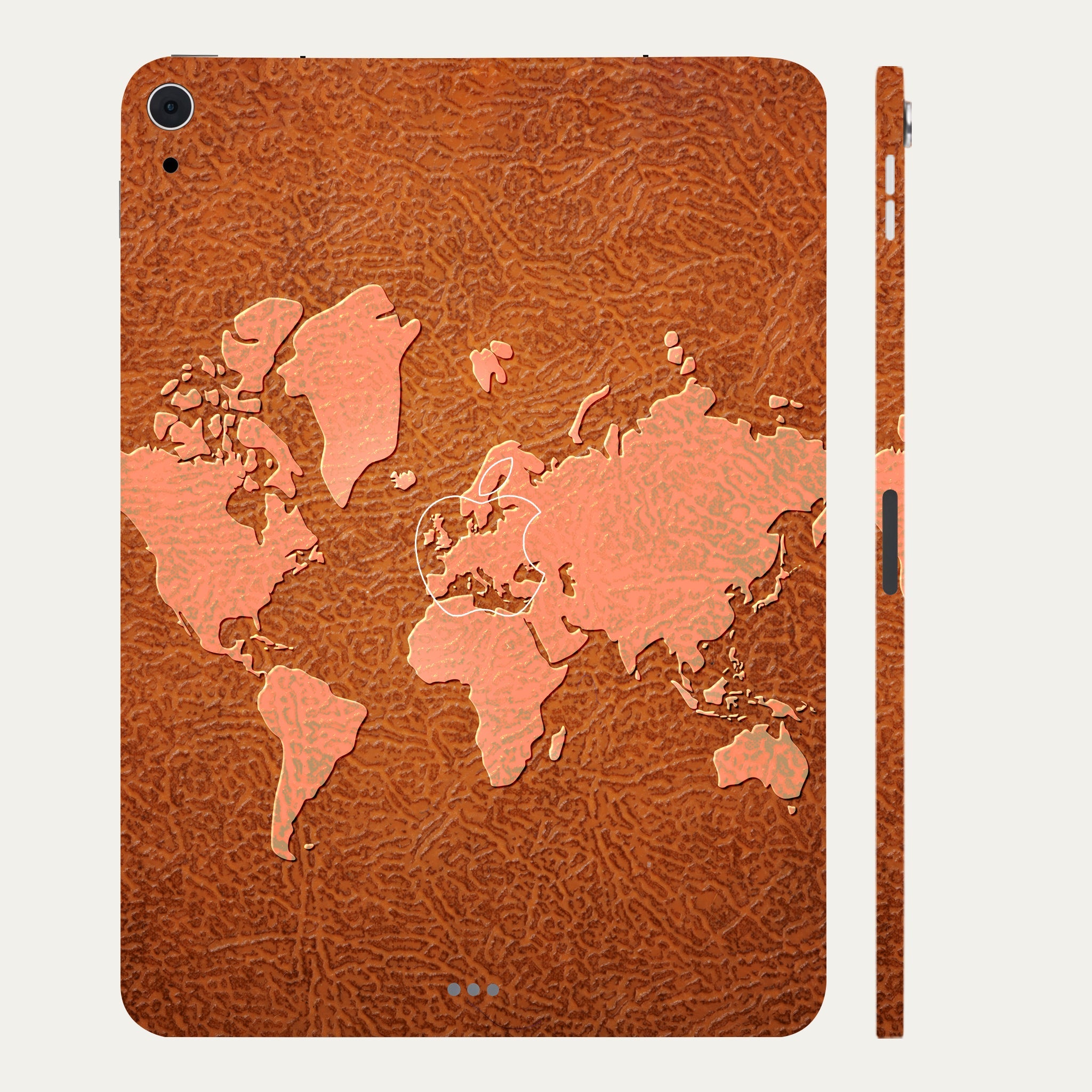 Apple iPad Air 4th Gen 2020 Brown World Map Tablet Skins