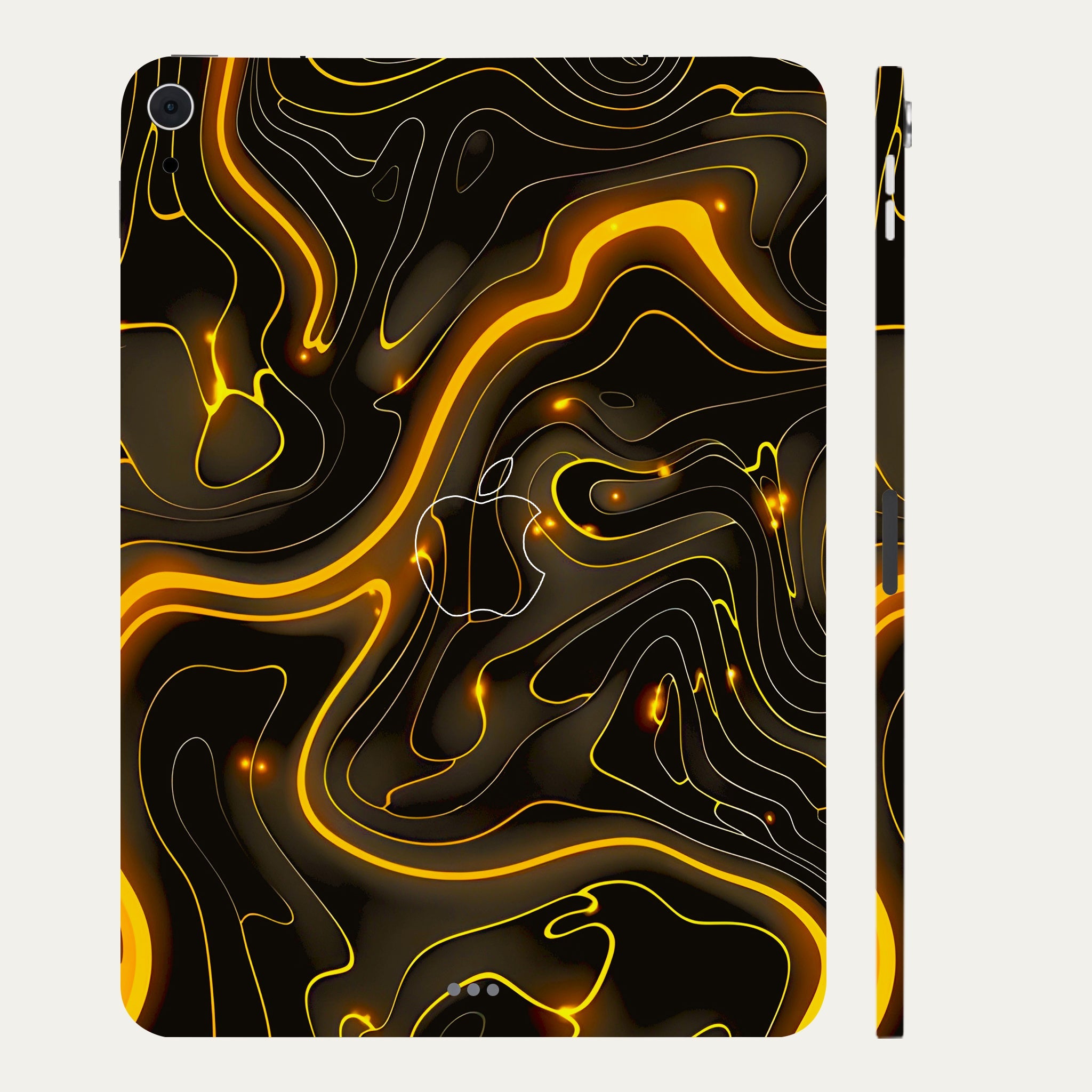 Apple iPad Air 5th Gen 2022 Golden Lava Waves Tablet Skins
