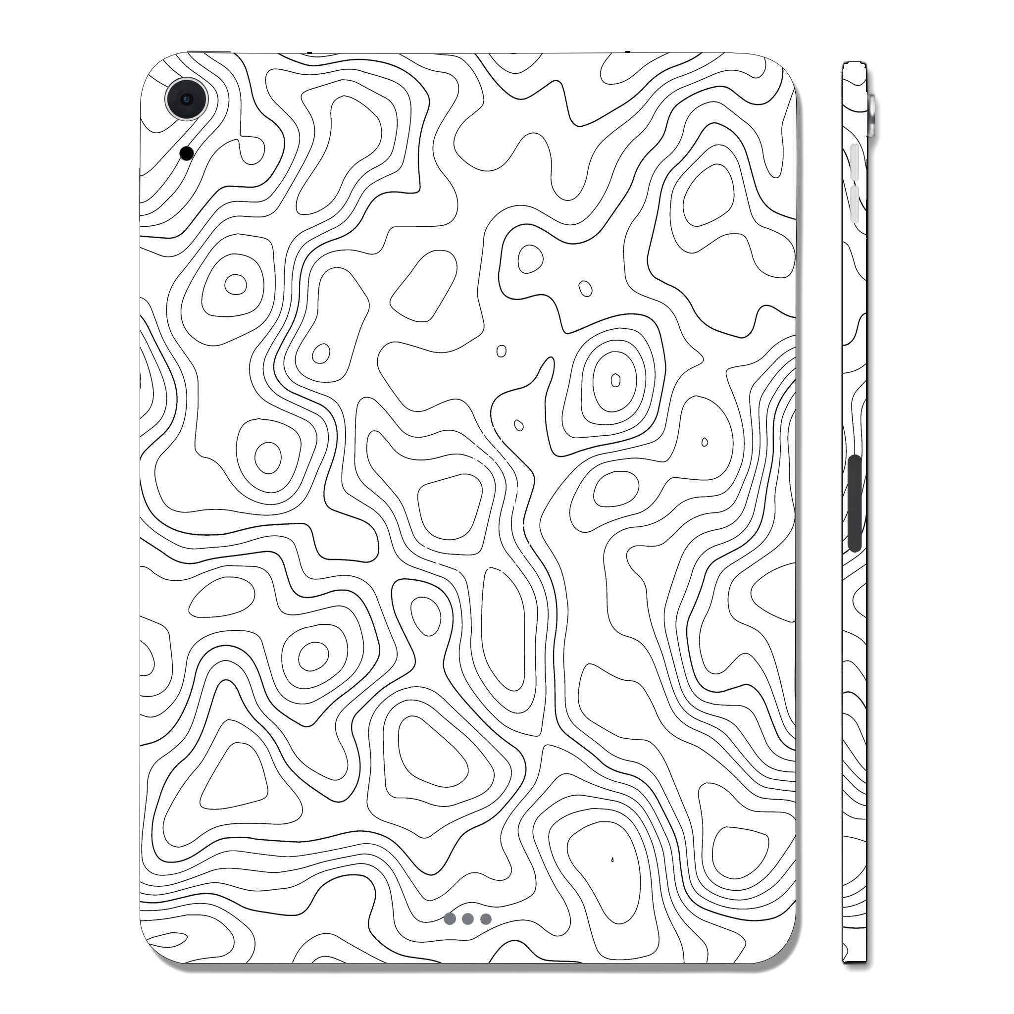 Apple iPad Air 5th Gen 2022 White Contour Design Tablet Skins