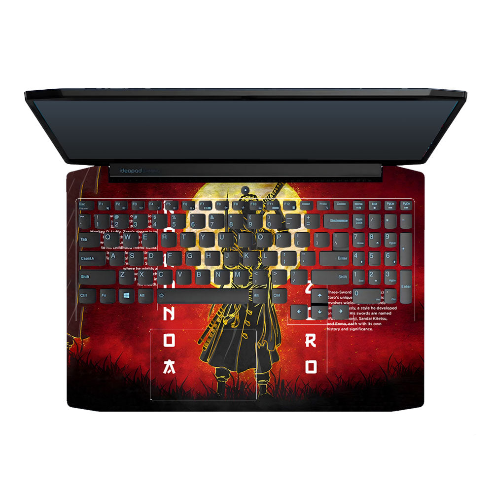 Zoro Under Golden Moon Lenovo IdeaPad Gaming 3 15ARH05 and 15IMH05 Laptop Skin