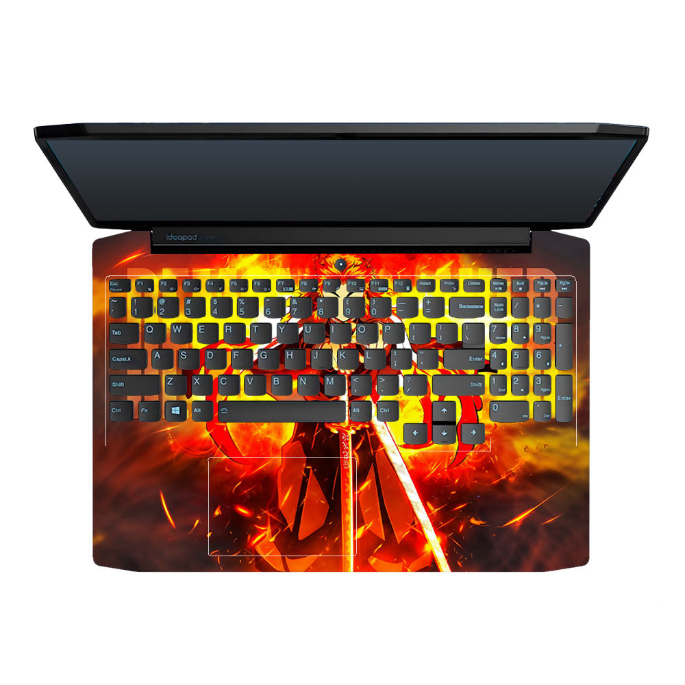 Flame Hashira Rengoku Lenovo IdeaPad Gaming 3 15ARH05 and 15IMH05 Laptop Skin