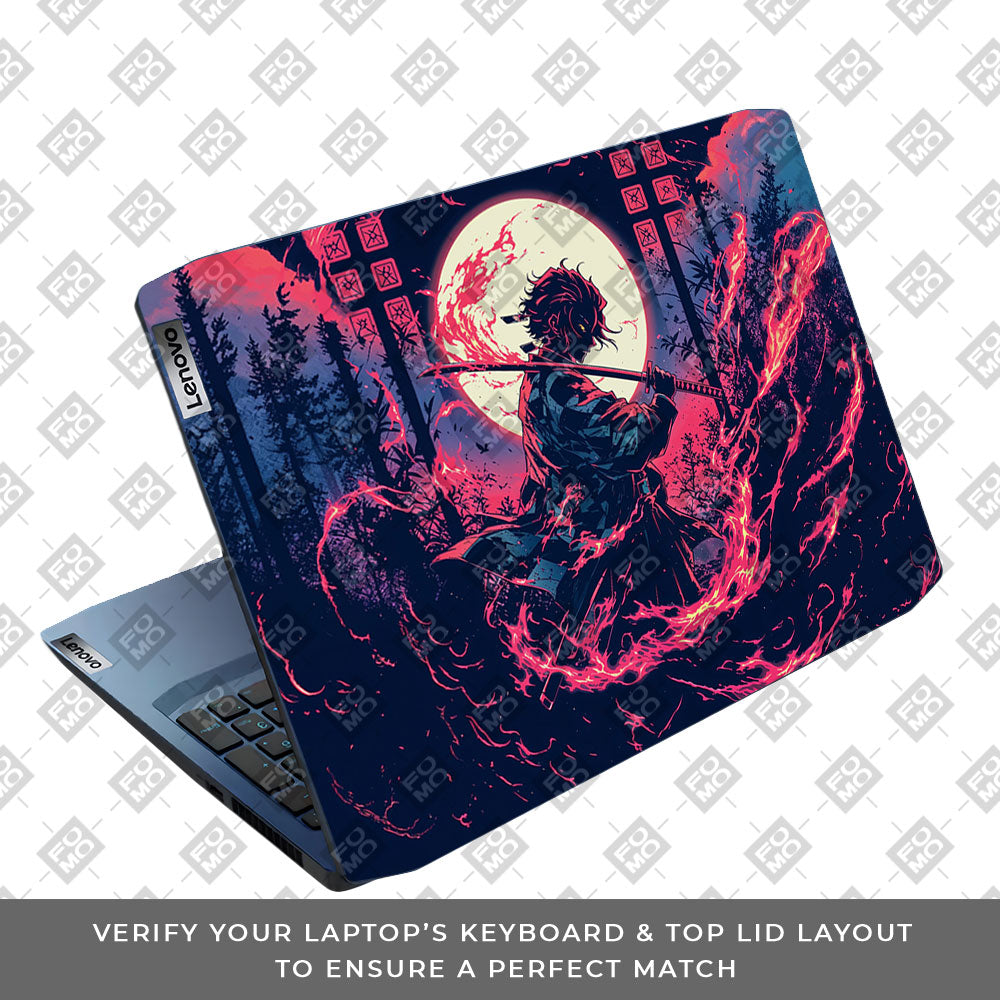Tanjiro's Flame of Ember Lenovo IdeaPad Gaming 3 15ARH05 and 15IMH05 Laptop Skin
